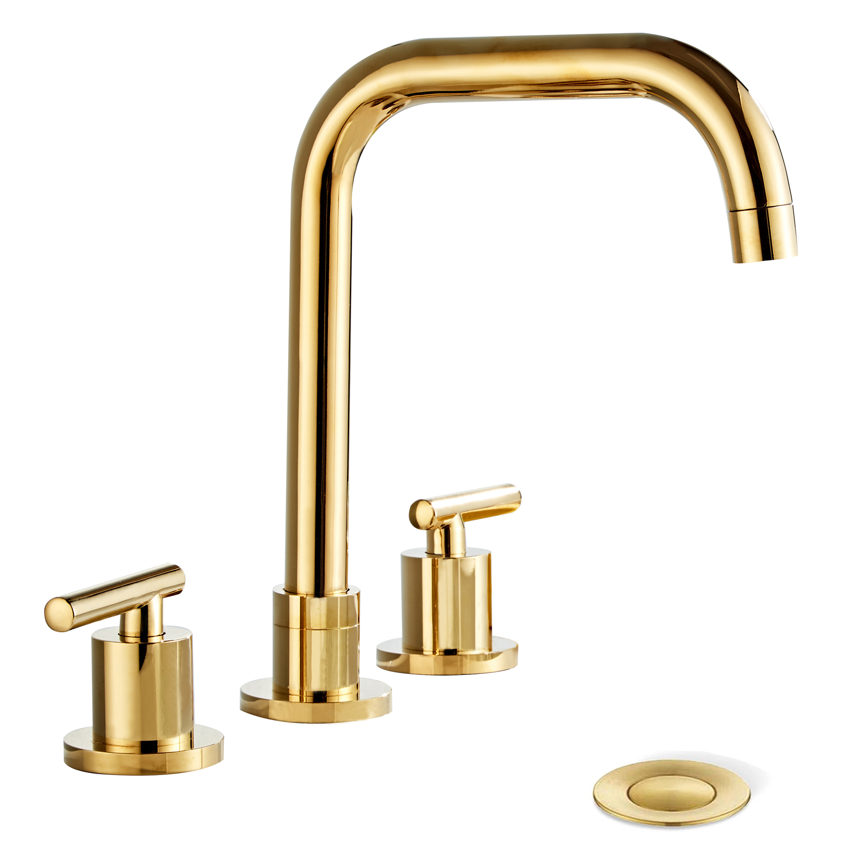 Wovier Widespread Faucet,Three Handle Two Hole Bathroom sink Faucet-W8418-07