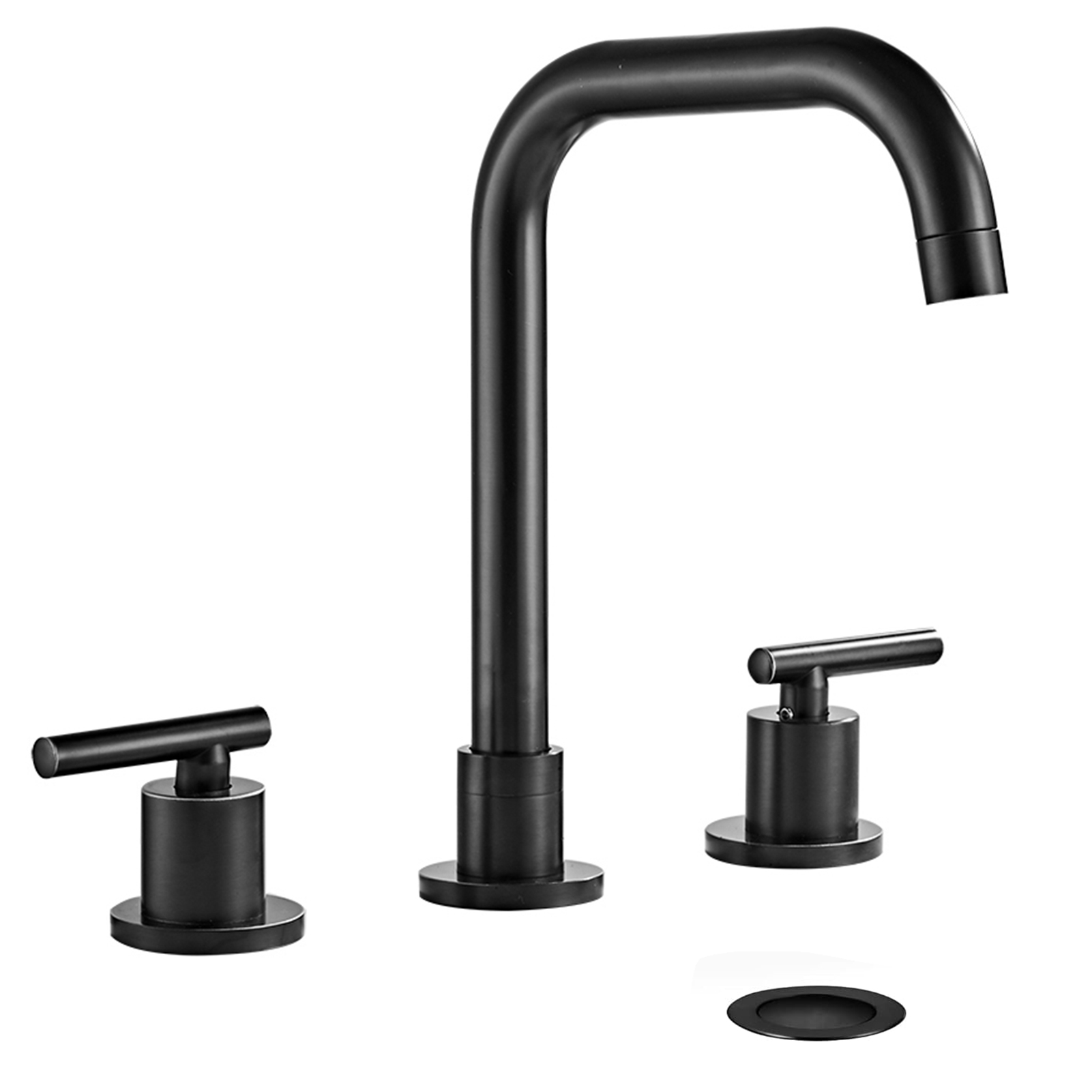 Wovier Widespread Faucet,Three Handle Two Hole Bathroom sink Faucet-W8418-08
