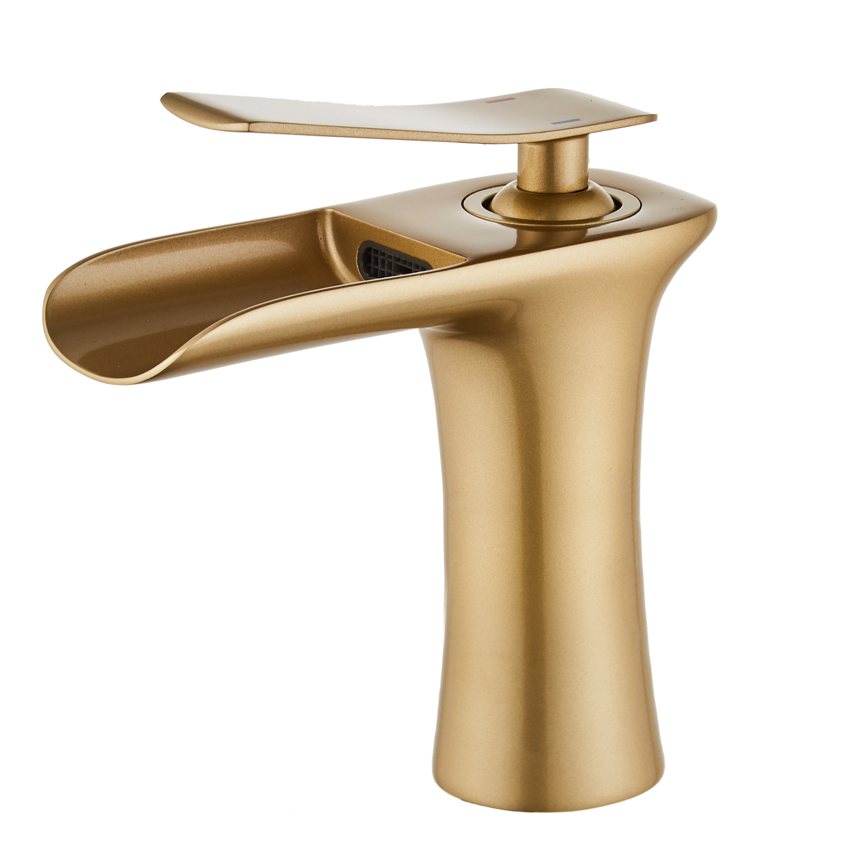 Wovier Waterfall Bathroom Sink Faucet,Single Handle Single Hole Faucet-W8369-8