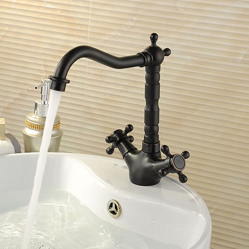 Wovier Bathroom Sink Faucet with Supply Hose,Single Handle Single Hole Lavatory Faucet W8283-1