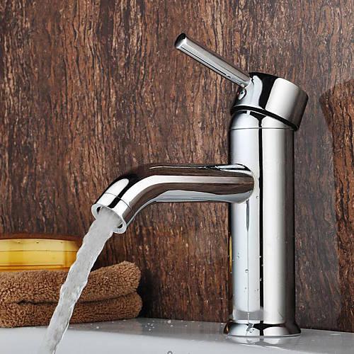 Wovier Bathroom Sink Faucet with Supply Hose,Single Handle Single Hole Lavatory Faucet W8354-5