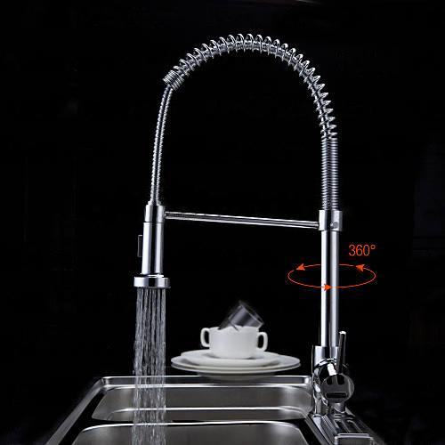 Wovier Kitchen Faucet with Pull Down Sprayer, Single Handle Kitchen Sink Faucet W8502-4