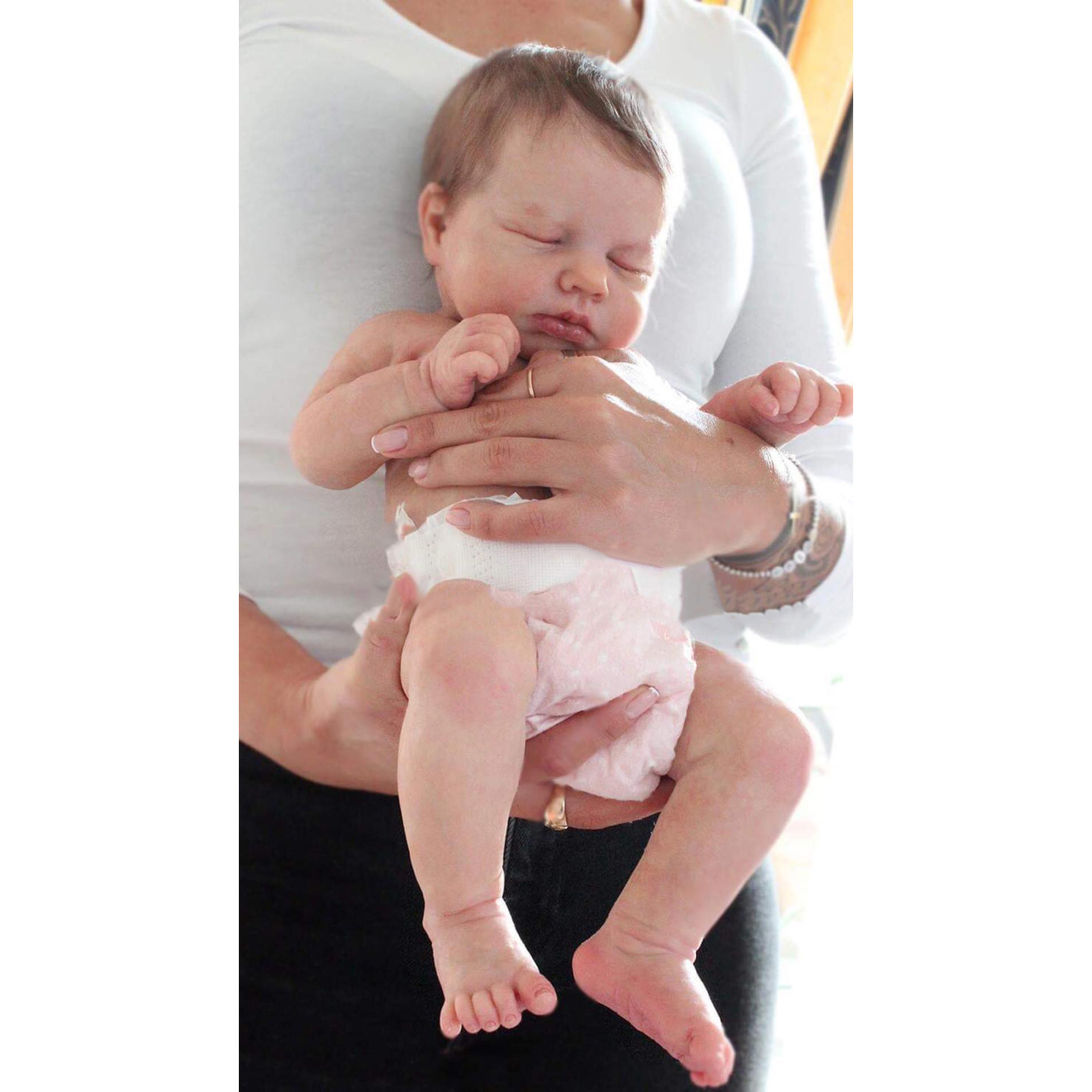 17" Flexible Waterproof Full Solid Silicone Reborn Baby Ollie