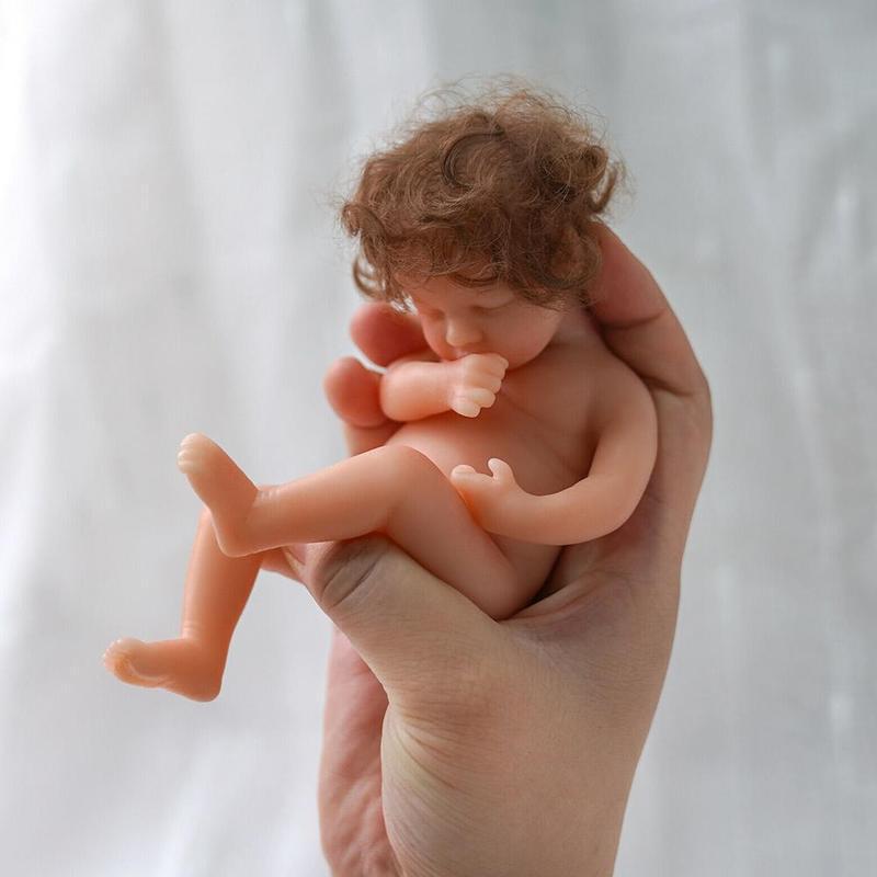 6” Silicone Mini Reborn Doll Soft Baby Doll Companion🔥