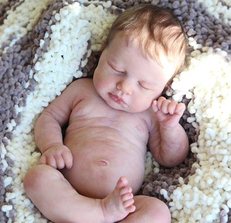 17" Flexible Waterproof Full Solid Silicone Reborn Baby Ollie