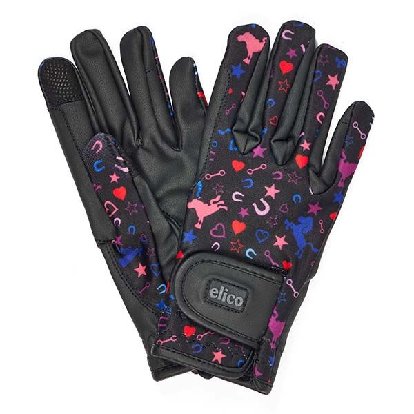 Elico Buxton Childrens Gloves - Size Medium - Black