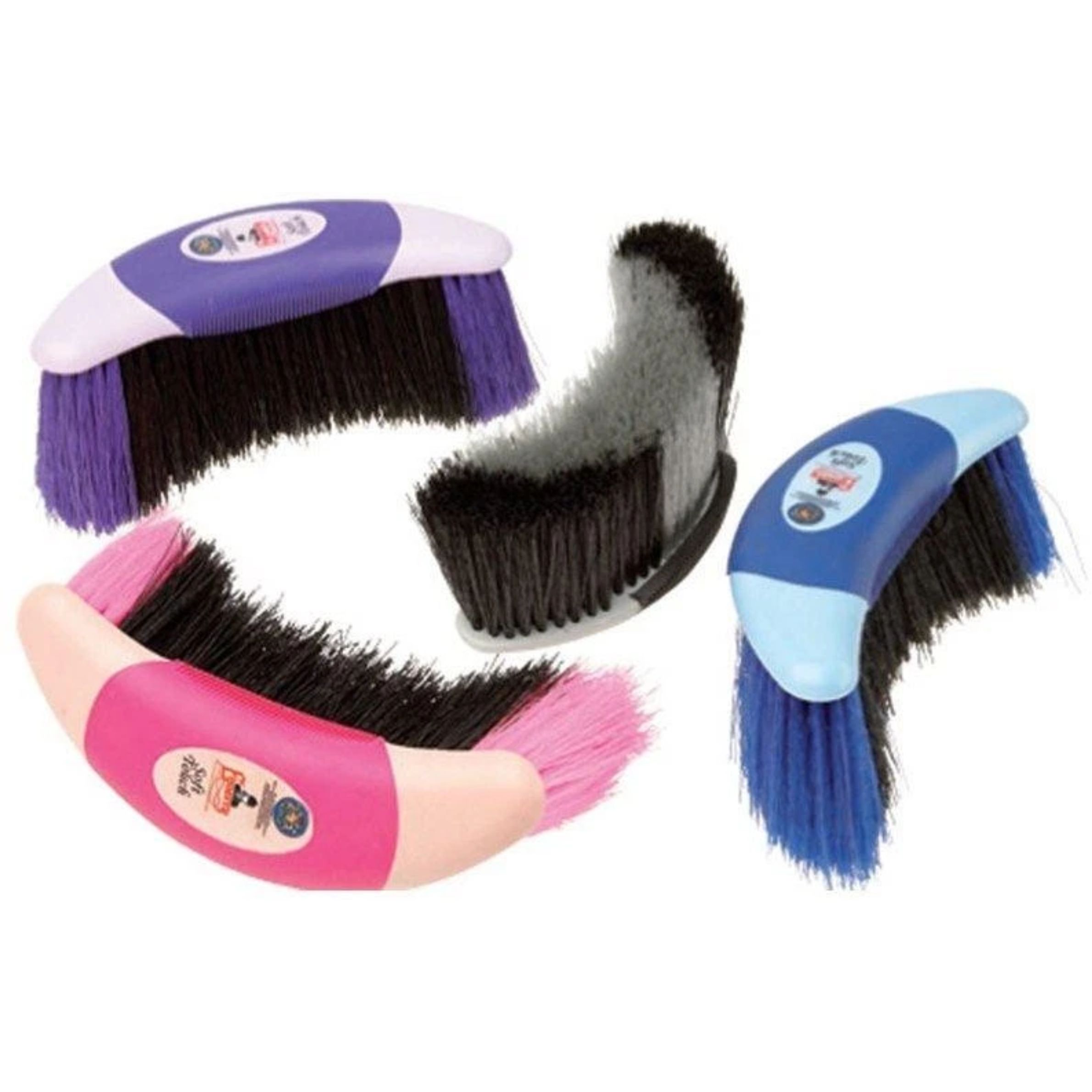 Soft Touch Boomerang Brush Blue/Black Long -