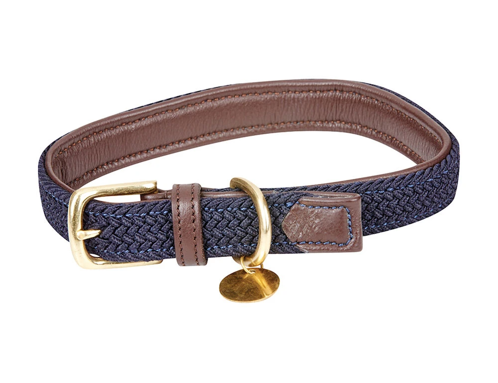 Weatherbeeta Leather Plaited Dog Collar