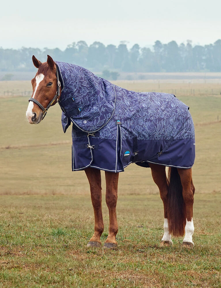 Weatherbeeta Comfitec Limited Edition Turnout Detach-A-Neck 220G Floral Print