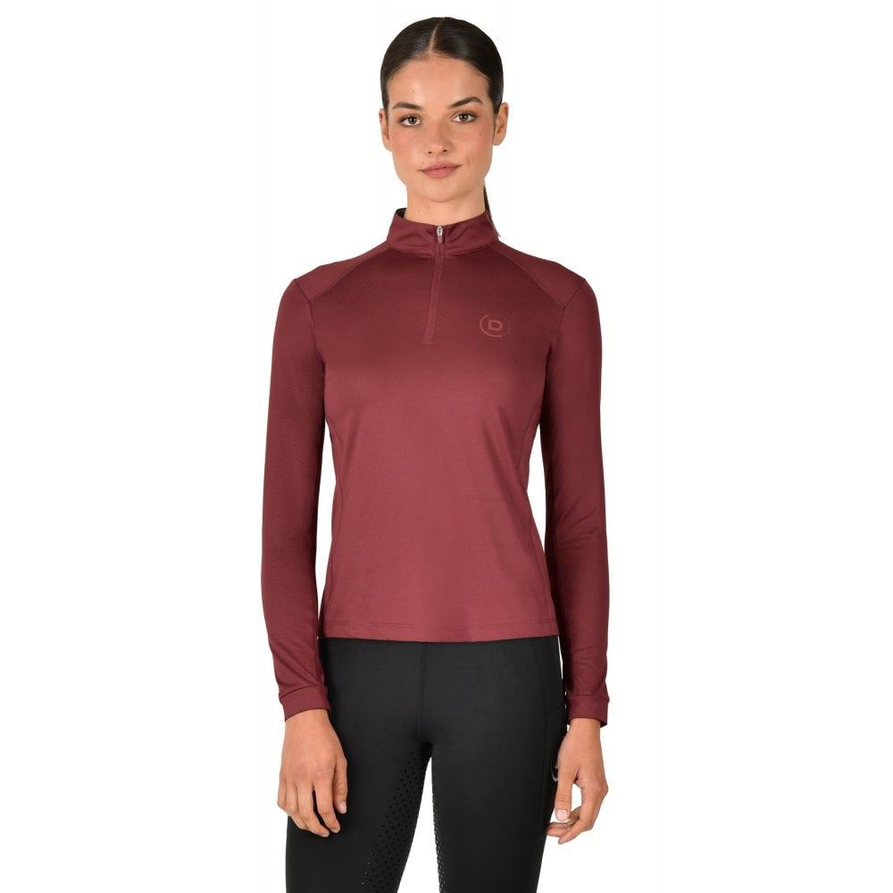 Dublin Breathable Long Sleeve Riding Top Cabernet Ladies Large/14