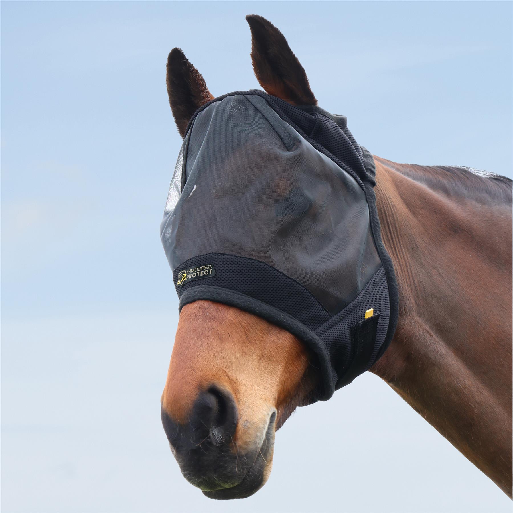 Hy Equestrian Armoured Protect Half Mask without Ears