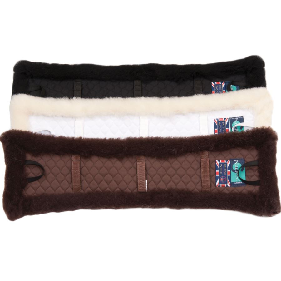 Nuumed Luxury Wool Dressage Girth Sleeve - Black 26"