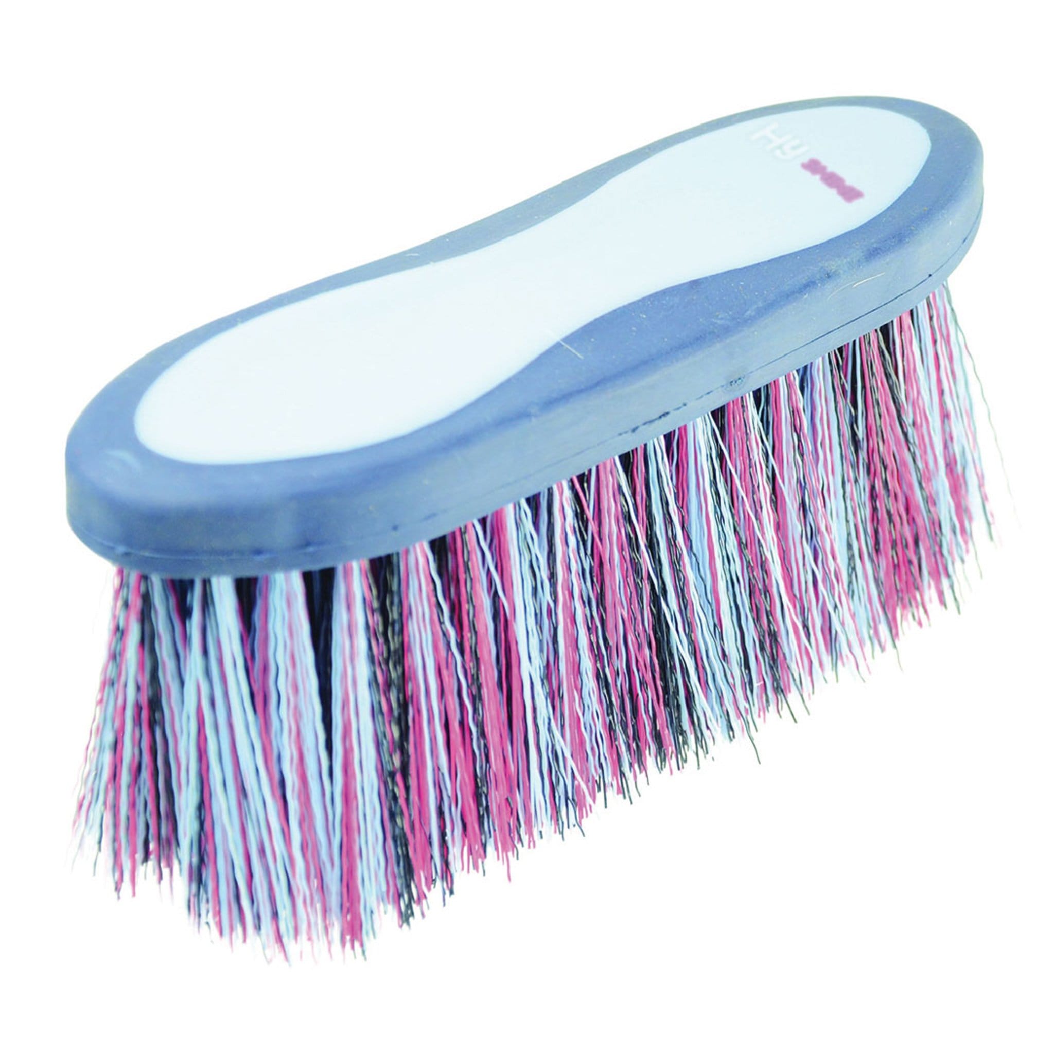 Hyshine Pro Groom Long Bristle Dandy Brush - Navy and Light Blue