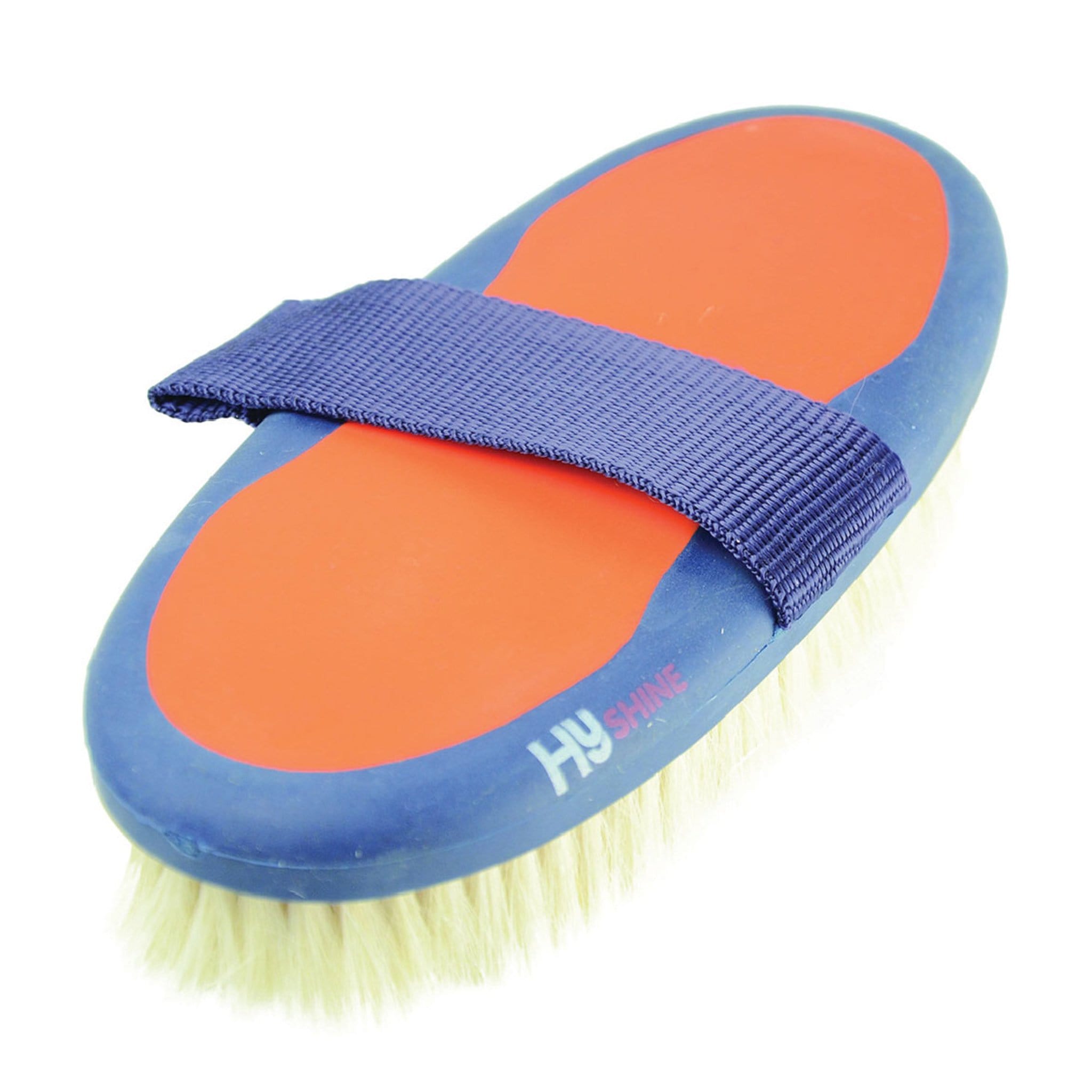 Hyshine Pro Groom Goat Hair Body Brush - Navy and Orange