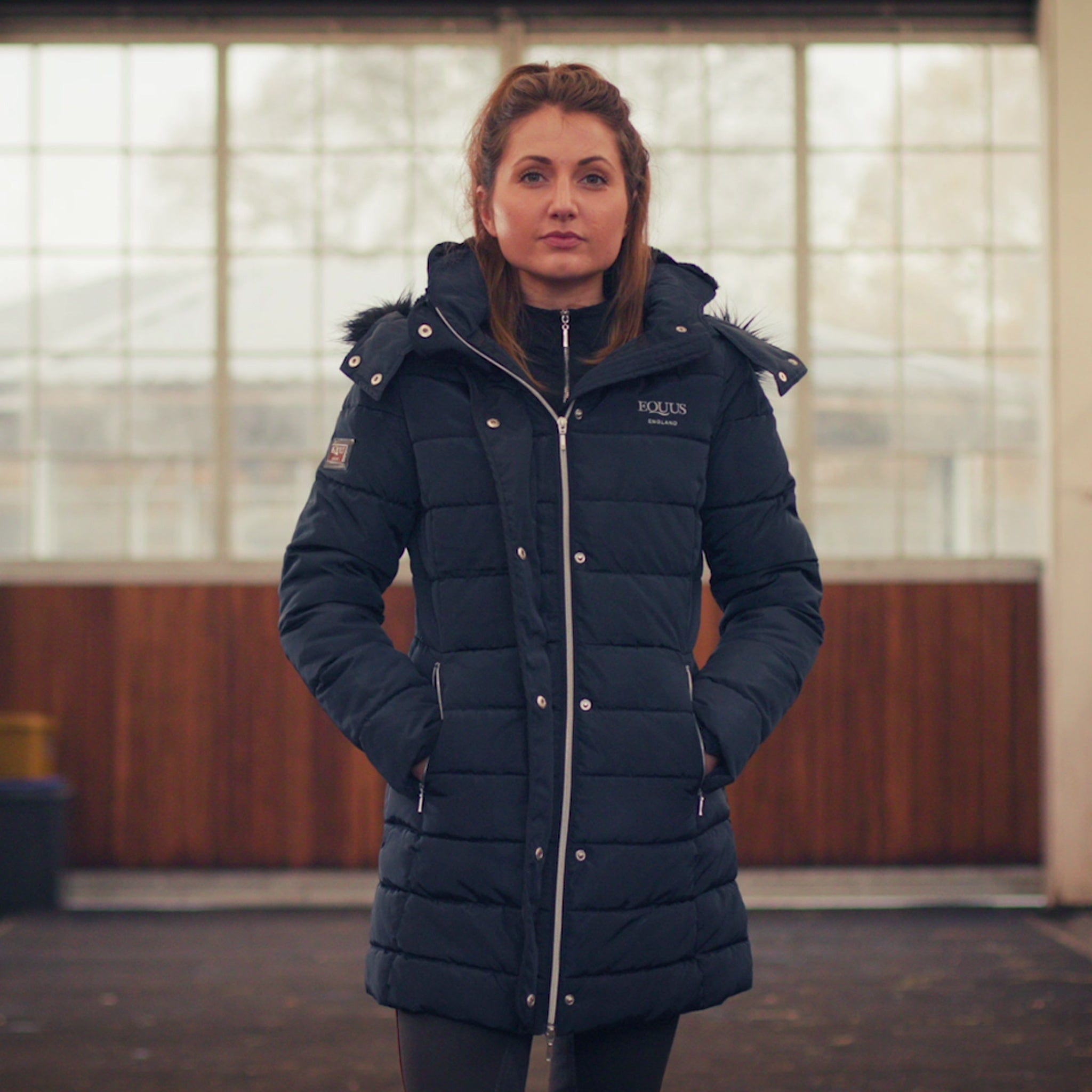 EQUUS Riding Coat EQUUSRC Navy On Model Front