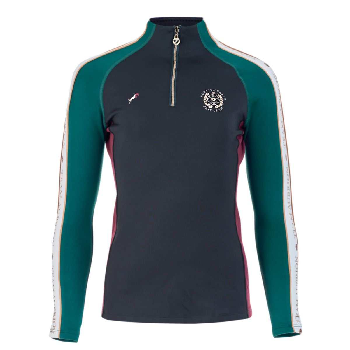 Aubrion Young Rider Team Winter Base Layer - 7 - 8 Years · Green