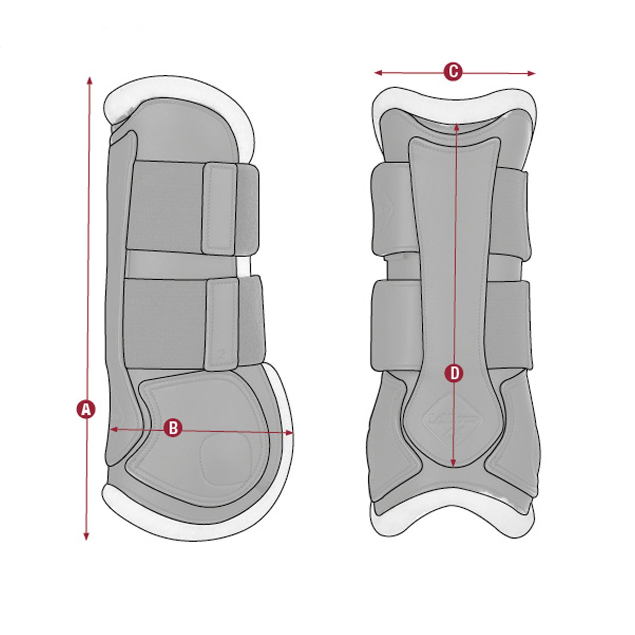 Capella Comfort Tendon Boots Size Guide 