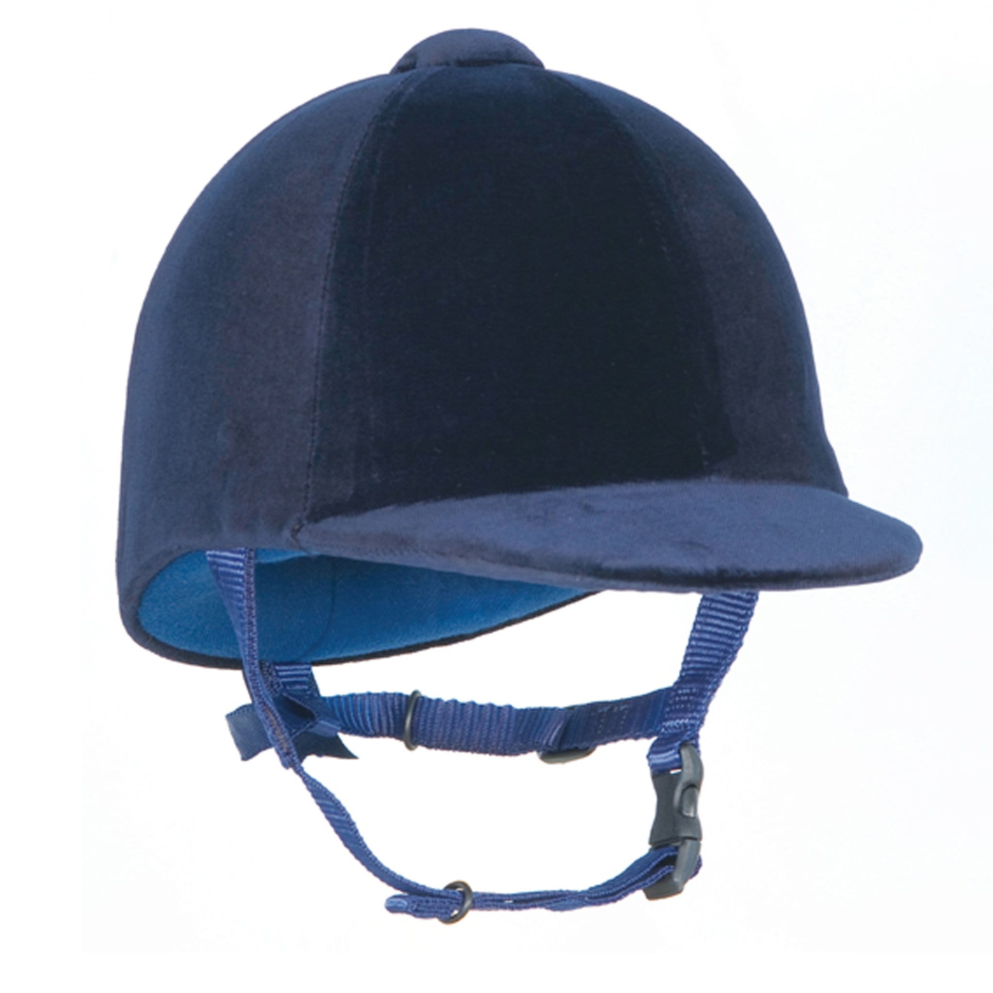 Champion CPX3000 Junior Riding Hat Front View Navy. 