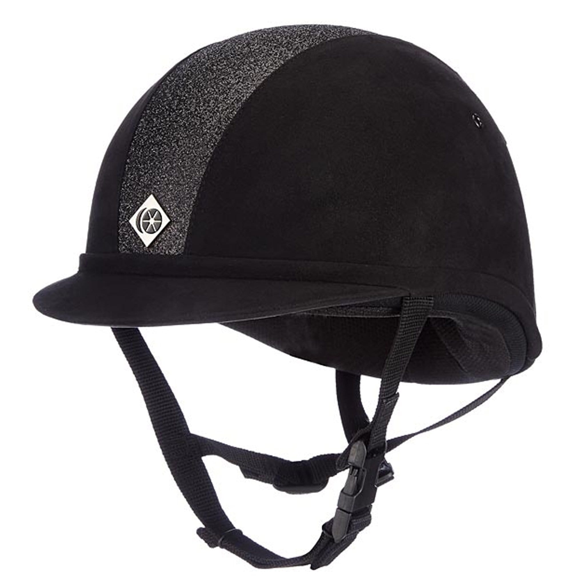 Charles Owen Sparkly YR8 Riding Hat Black And Black Sparkle CHO2495.