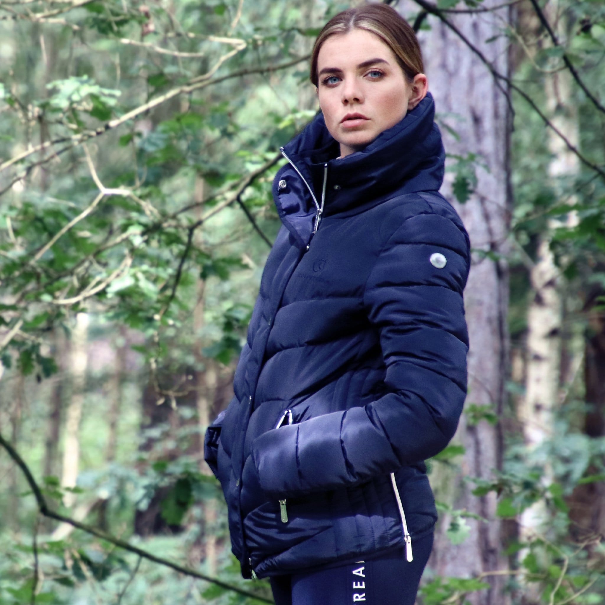 Ladies navy quilted hot sale jacket uk