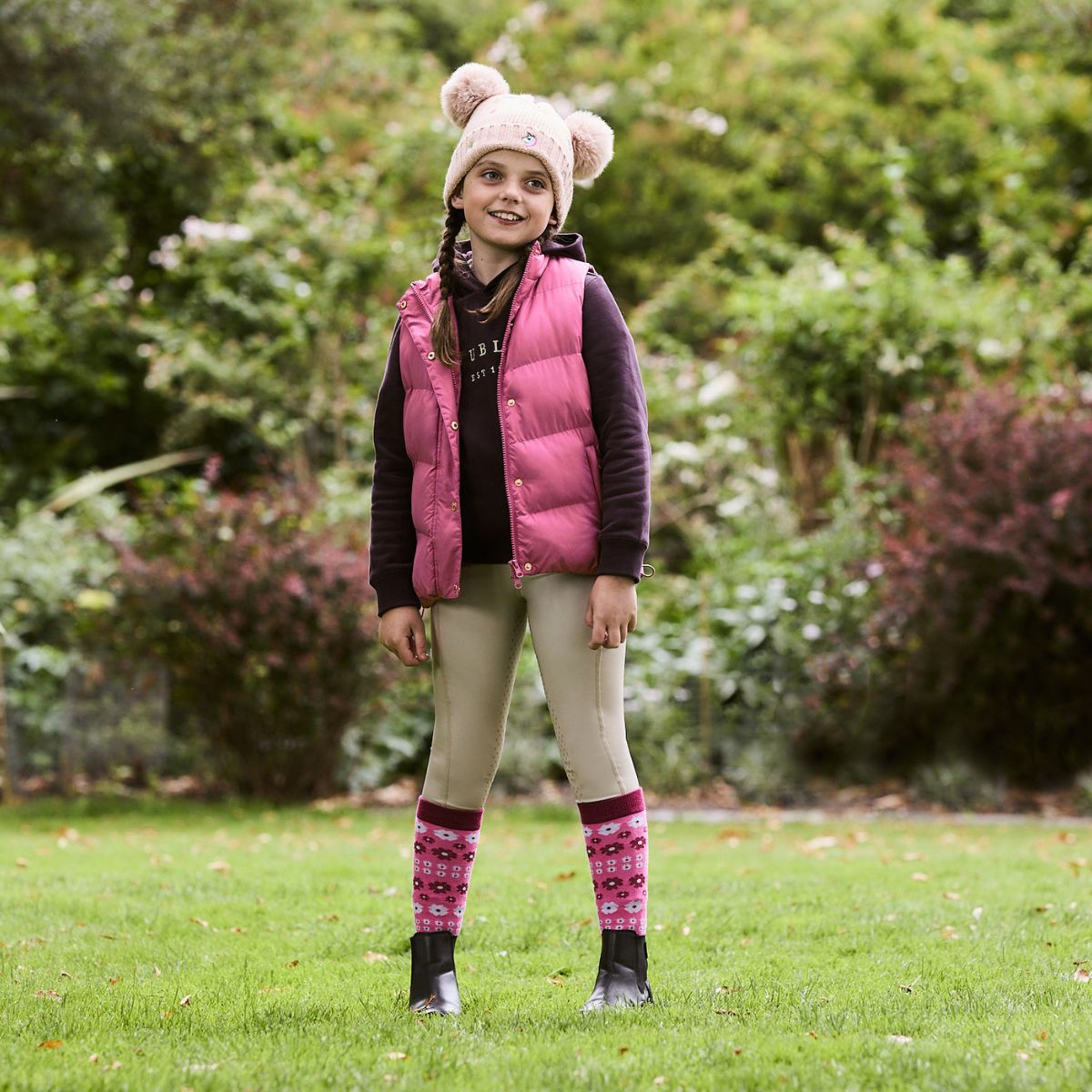 Dublin Children's Everyday Full Seat Riding Tights - 10 Years · Beige