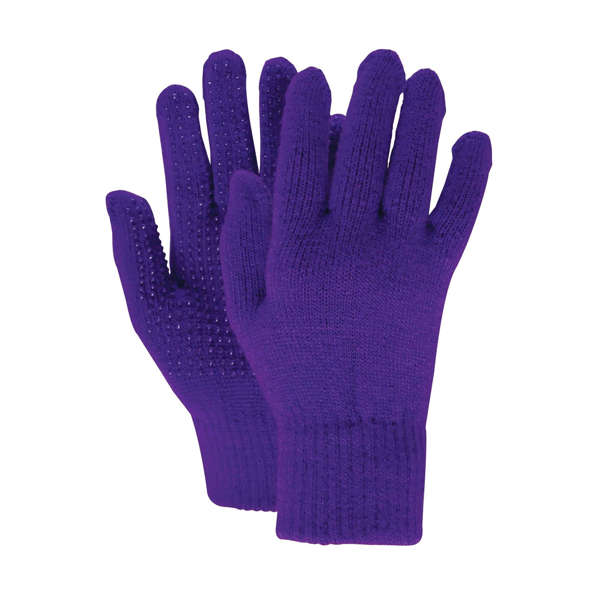 Dublin Children's Magic Grip Riding Gloves - Dark Purple