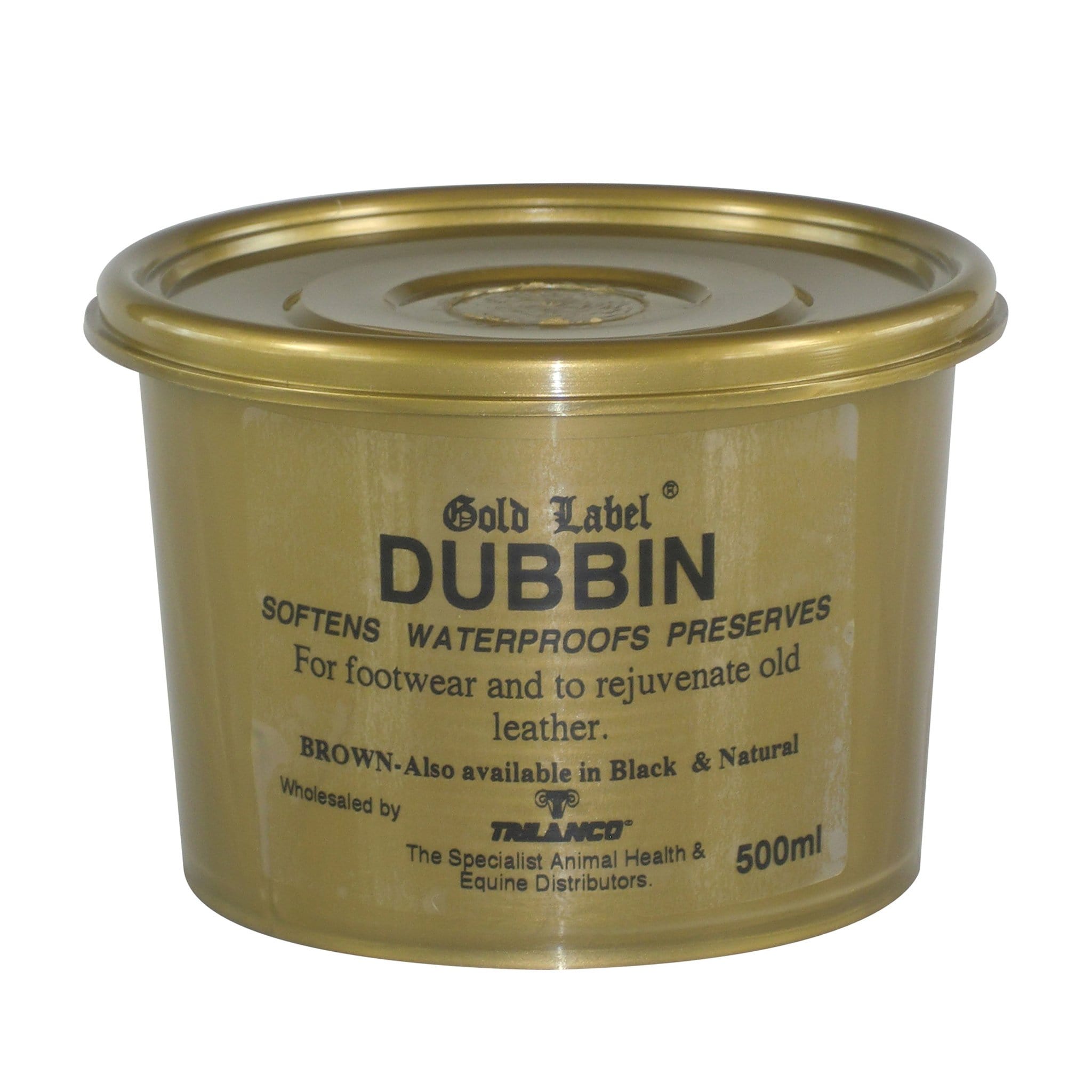 Gold Label Dubbin - 500g · Brown