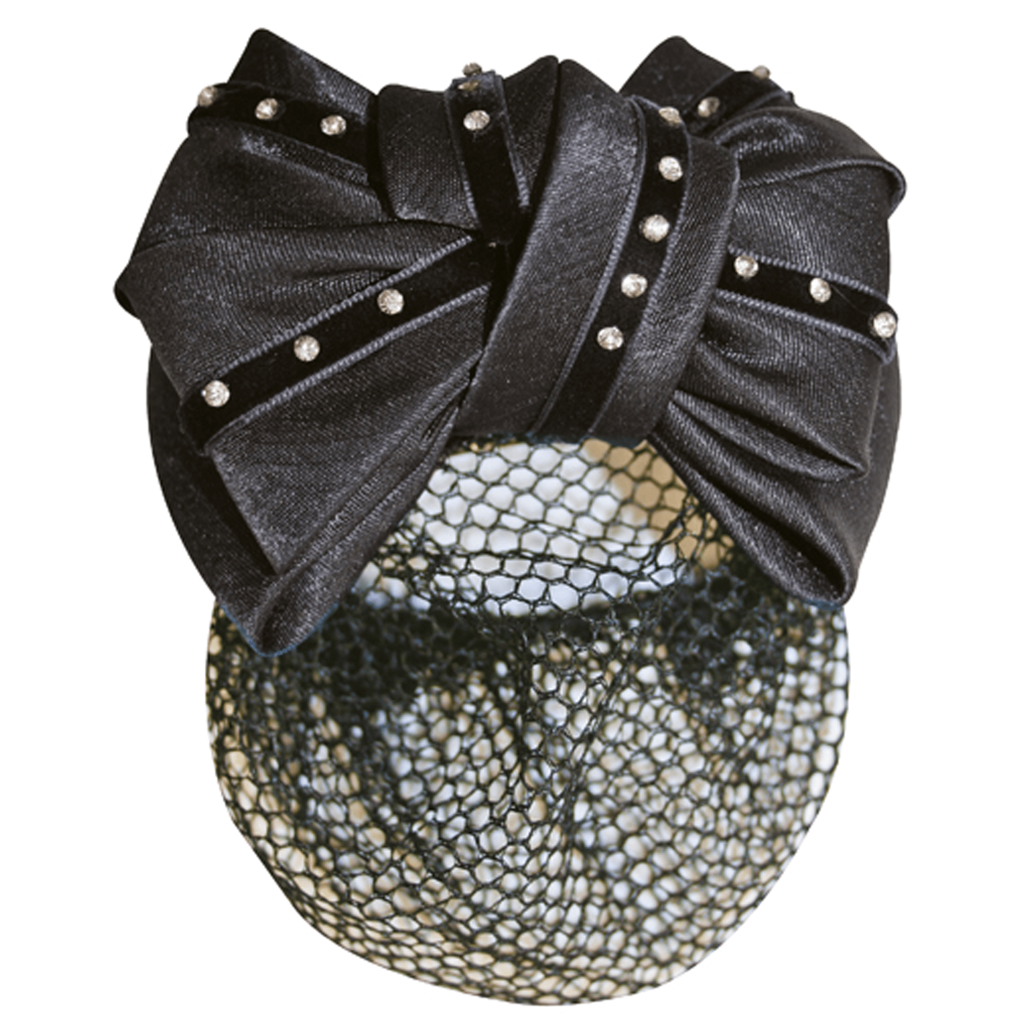 Hkm Hair Net with Imitation Diamonds - Black