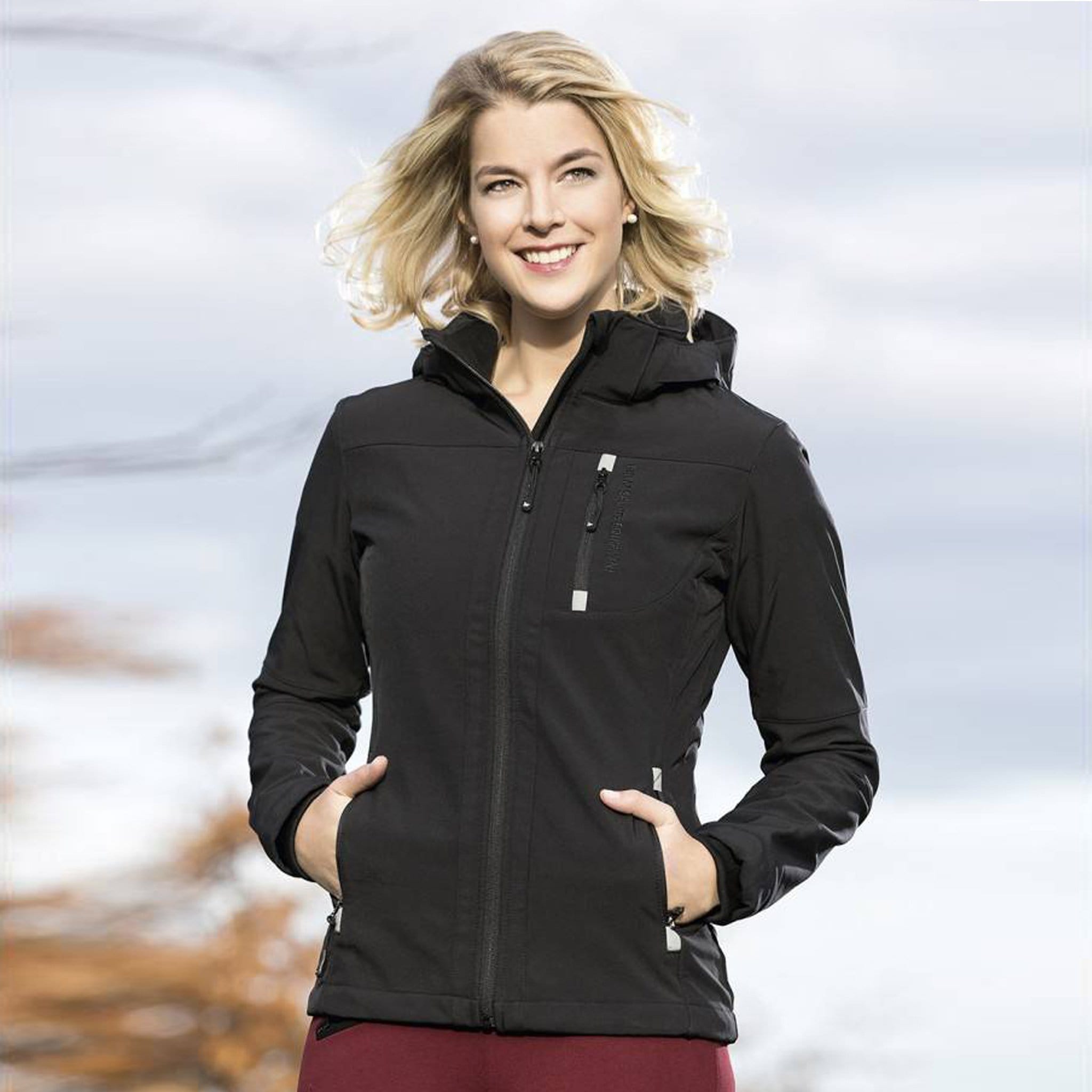 Long softshell outlet coat