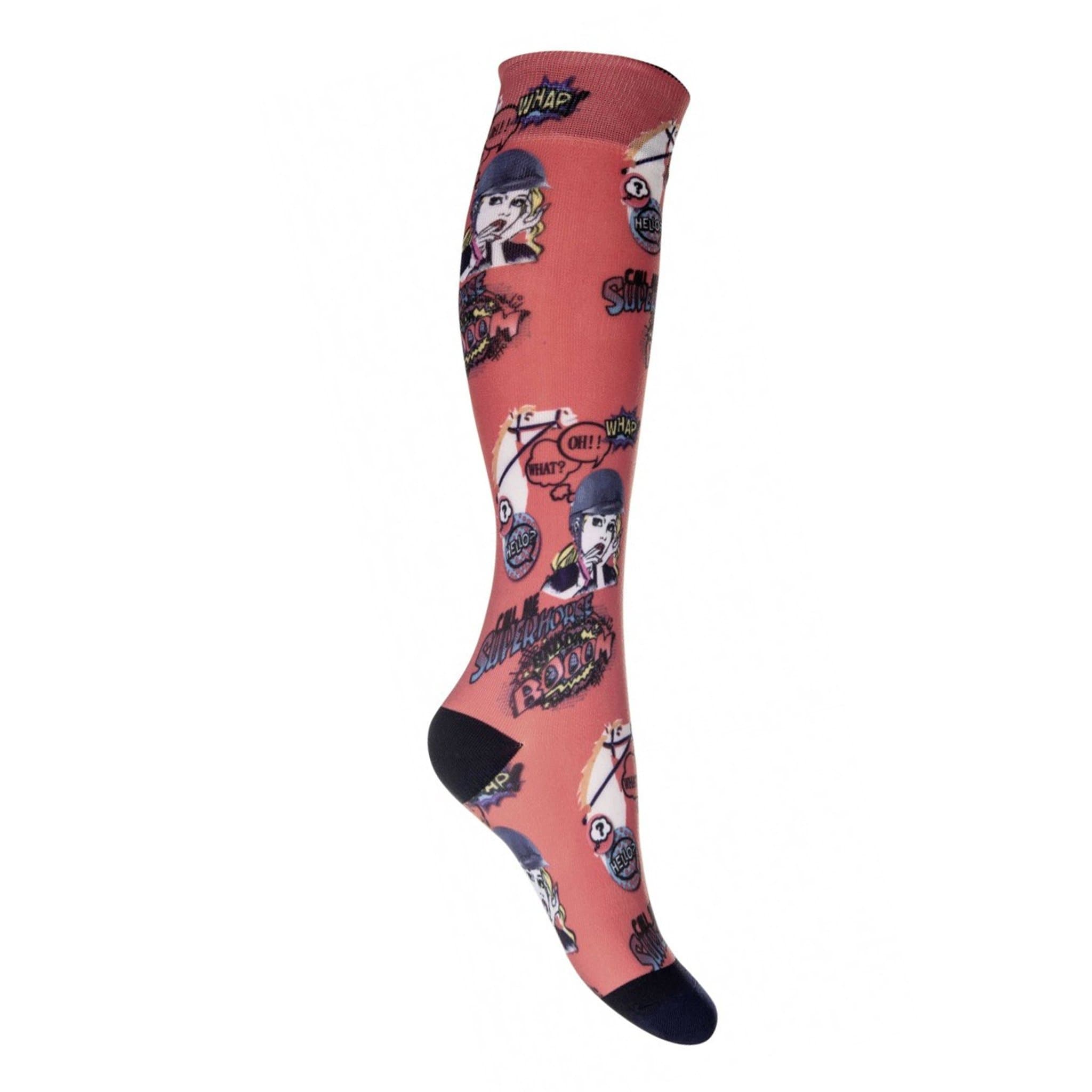 HKM Nylon Print Riding Socks in Cartoon Print 9184