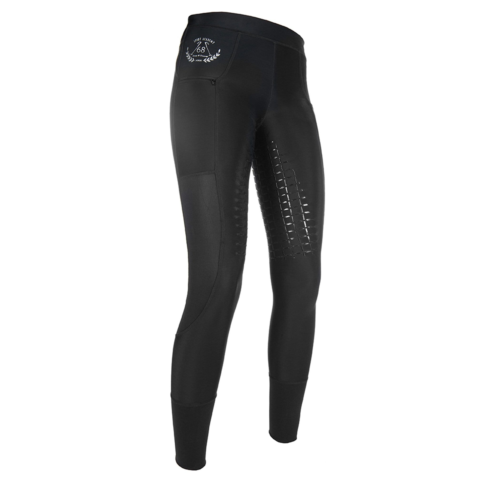 HKM Silicone Mesh Full Seat Riding Tights Side View 10010