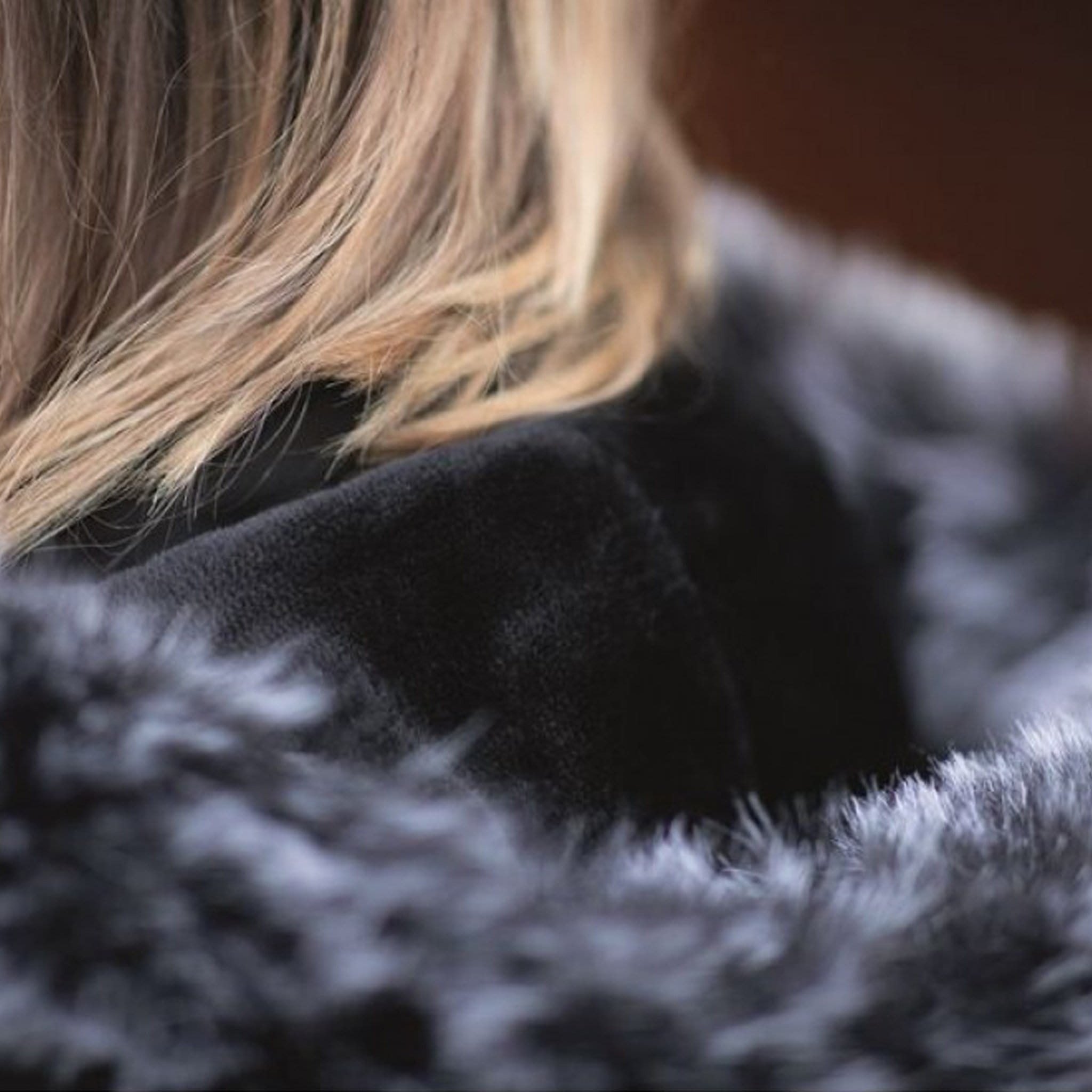 HKM Trend Winter Jacket 9799 Black Fleece Hood Lining Close Up