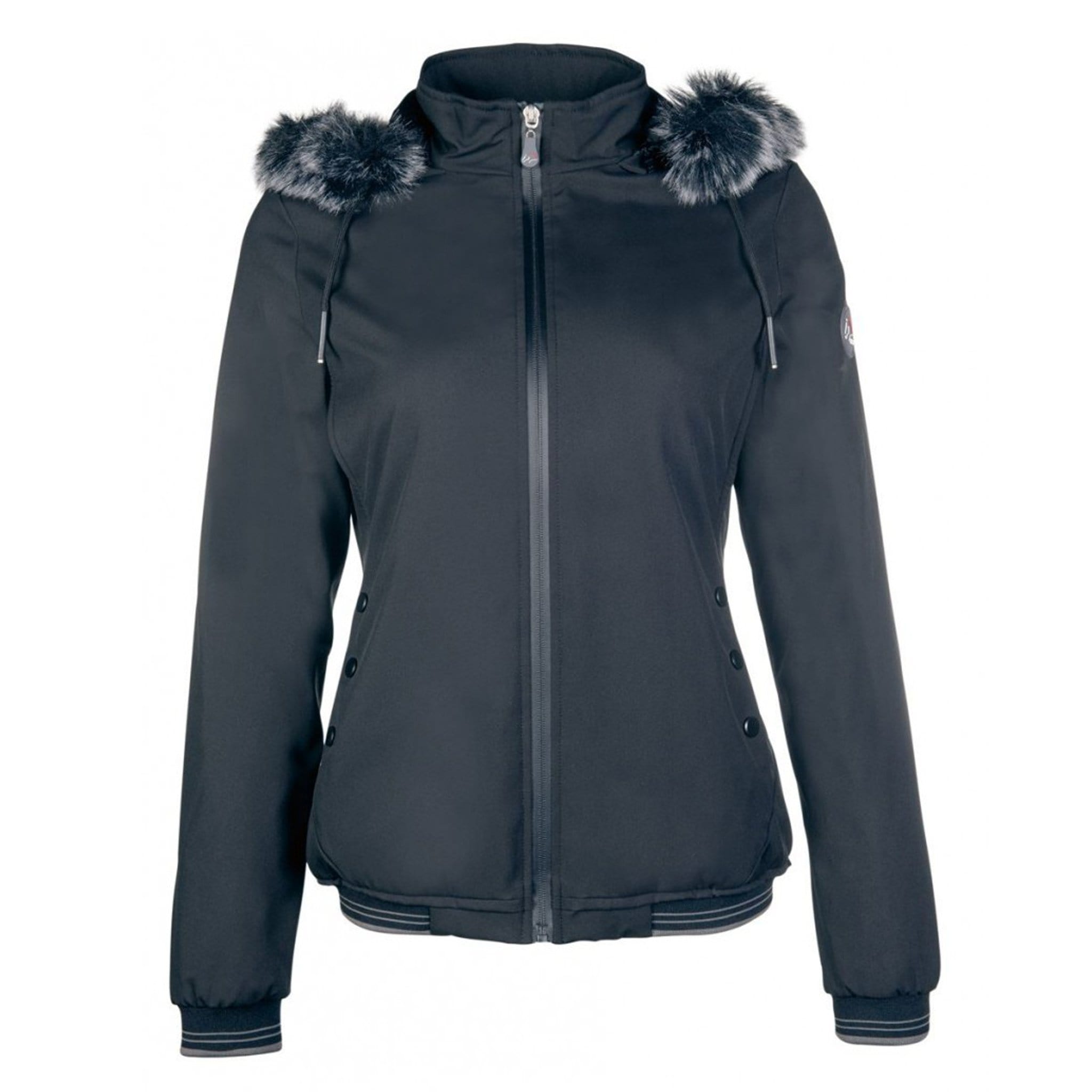 HKM Trend Winter Jacket 9799 Black Front View
