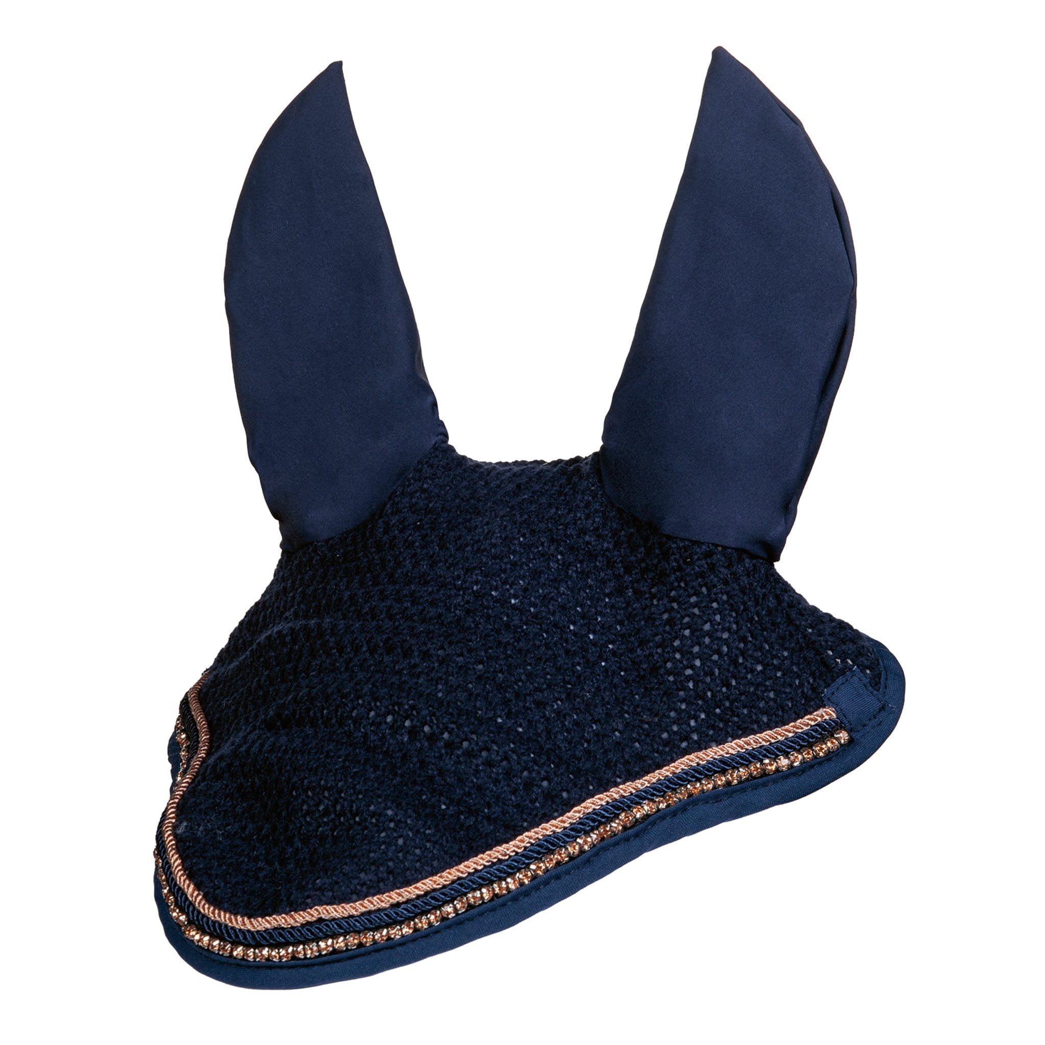 Hkm Rose Gold Glamour Ear Bonnet - Pony · Navy