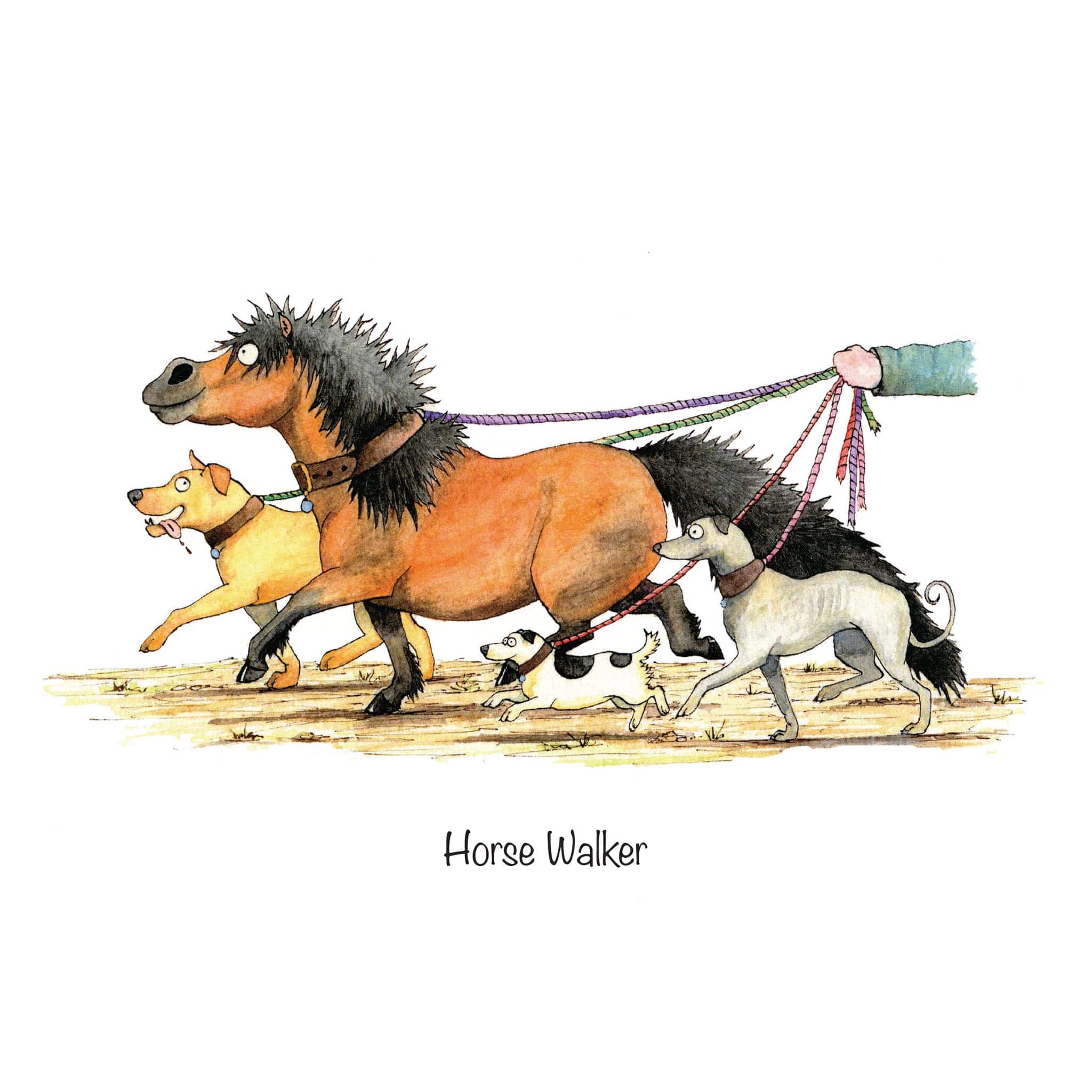 Horse Walker Greeting Card ALUNHORSWGC01