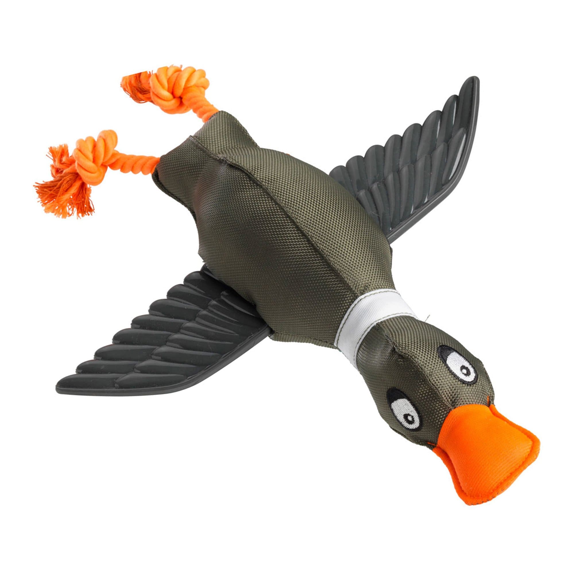 House of Paws Duck Thrower Dog Toy with Wings - Khaki