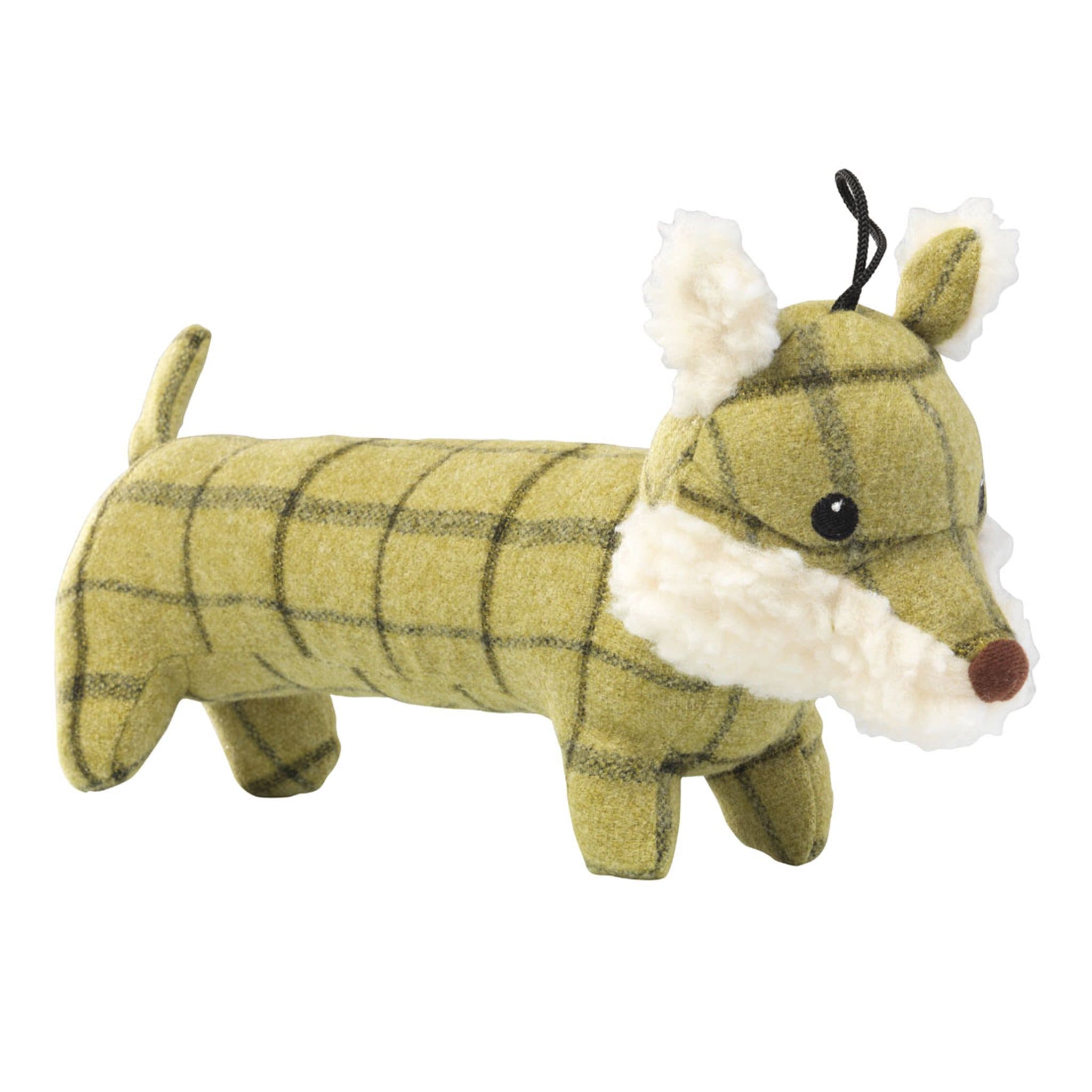 House of Paws Tweed Plush Long Body Dog Toy - Fox