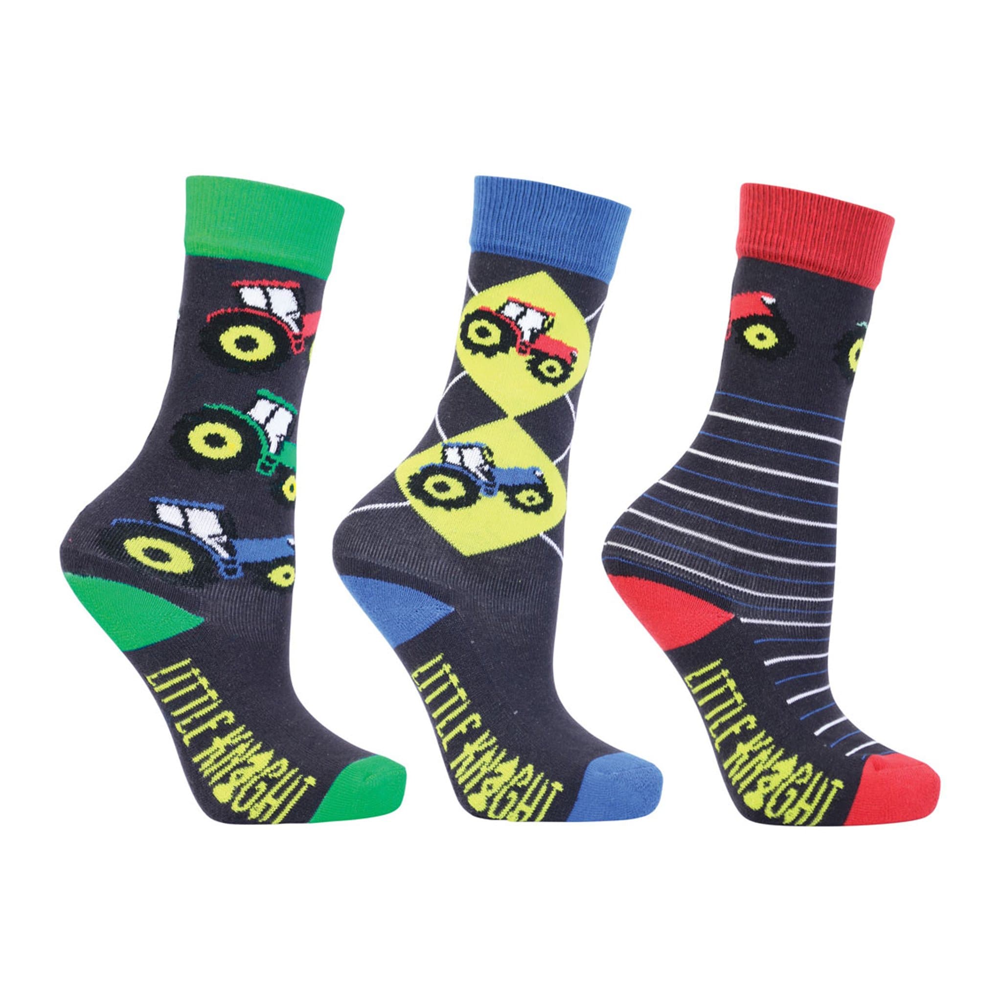 Hy Children Little Knight Tractor Socks 3 Pack