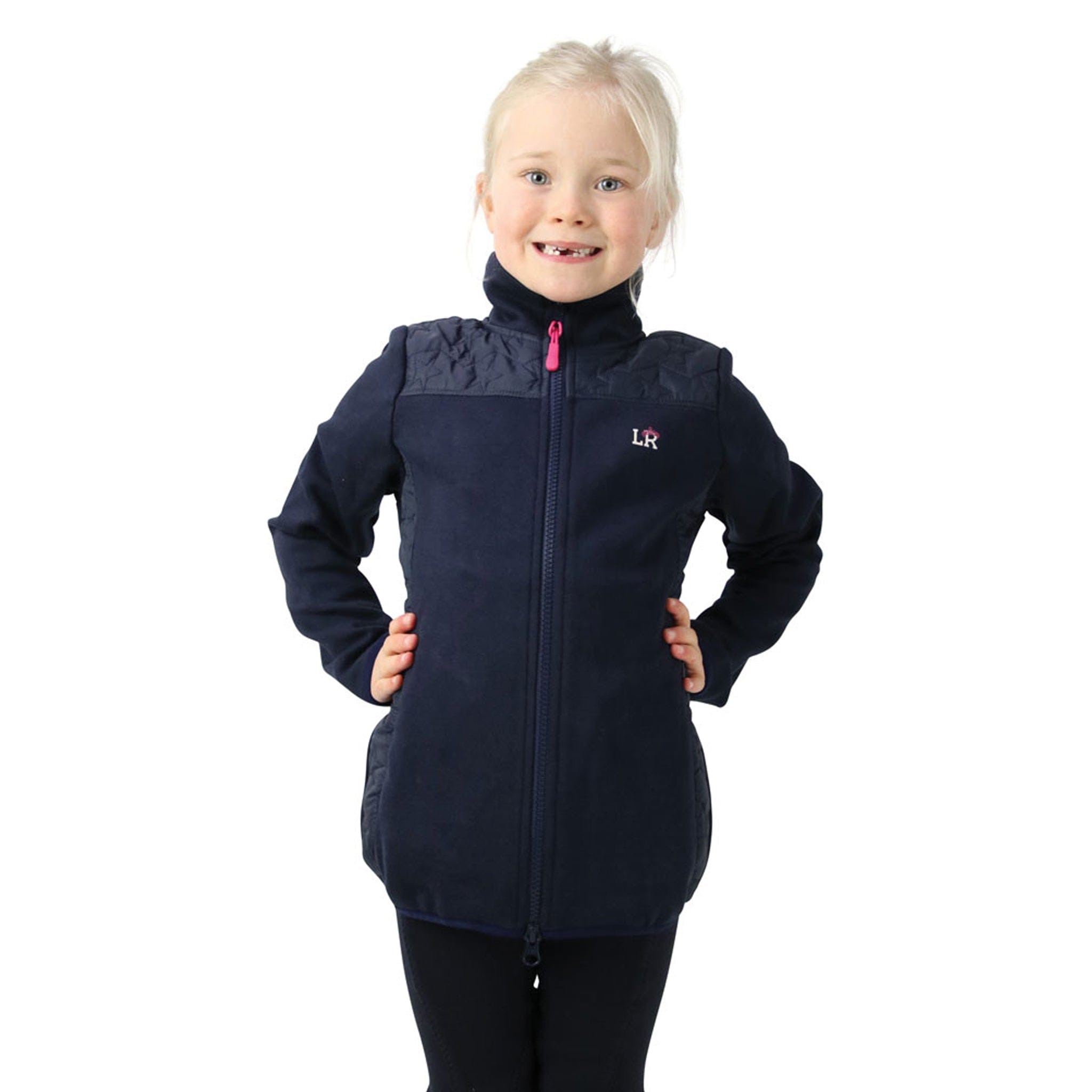 Hy Children's Little Rider Sophia Fleece Jacket Studio On Model Front 30893