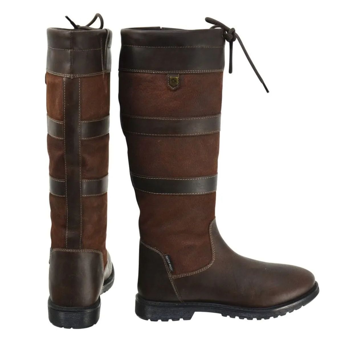 Hy Equestrian Bakewell Long Country Boots - Dark Brown Size UK 7