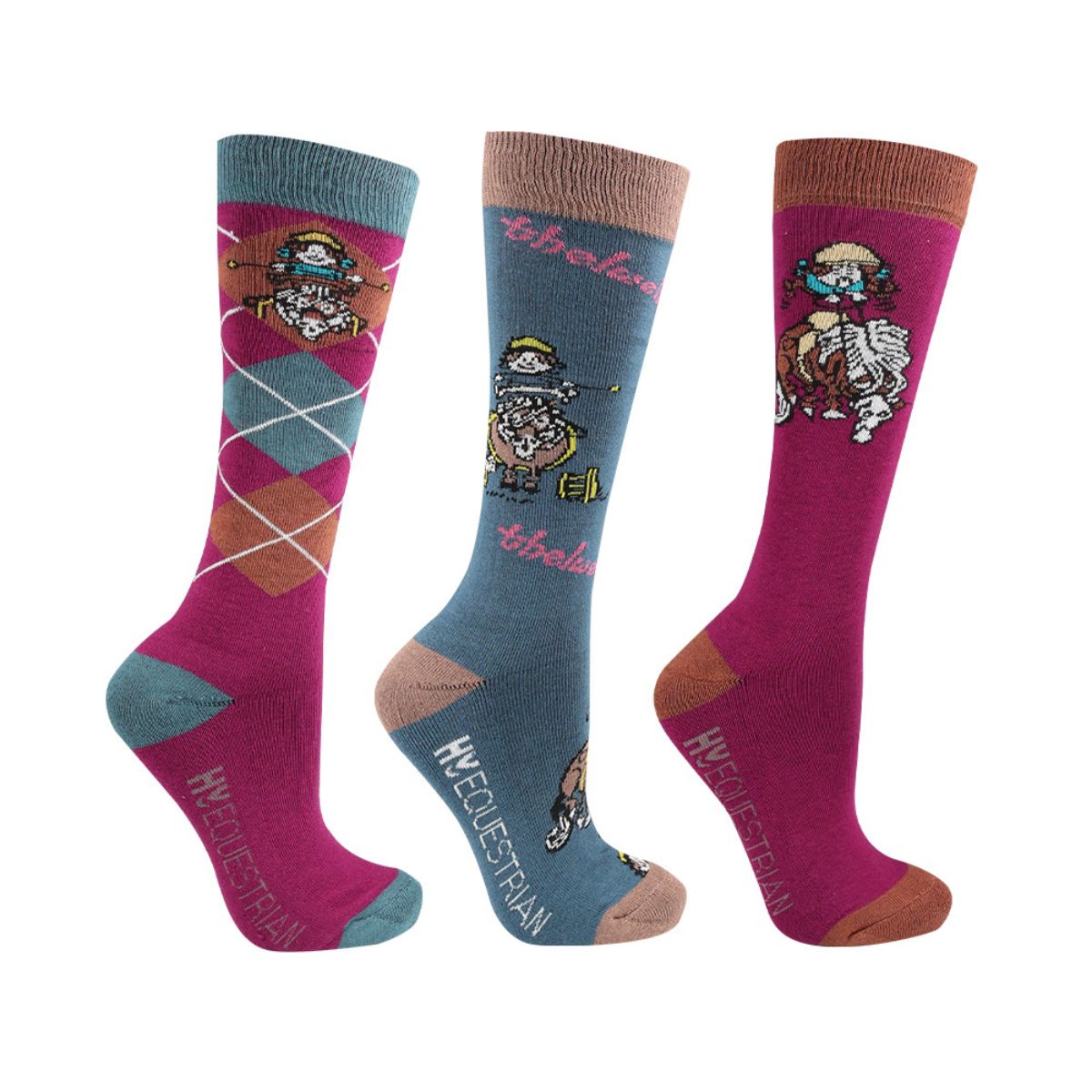Hy Equestrian Thelwell Pony Friends Socks