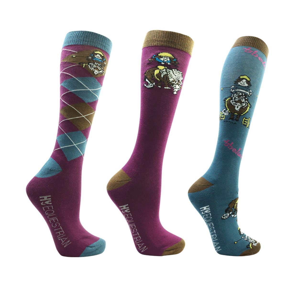 Hy Equestrian Thelwell Pony Friends Socks