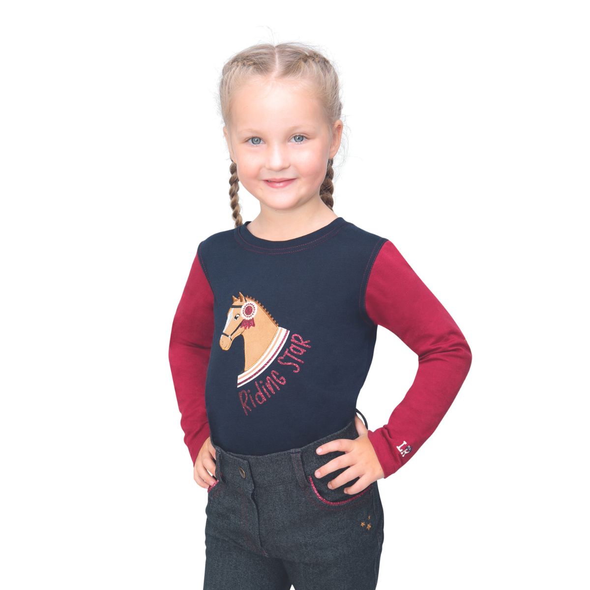Hy Equestrian Little Rider Riding Star Long Sleeve T-Shirt
