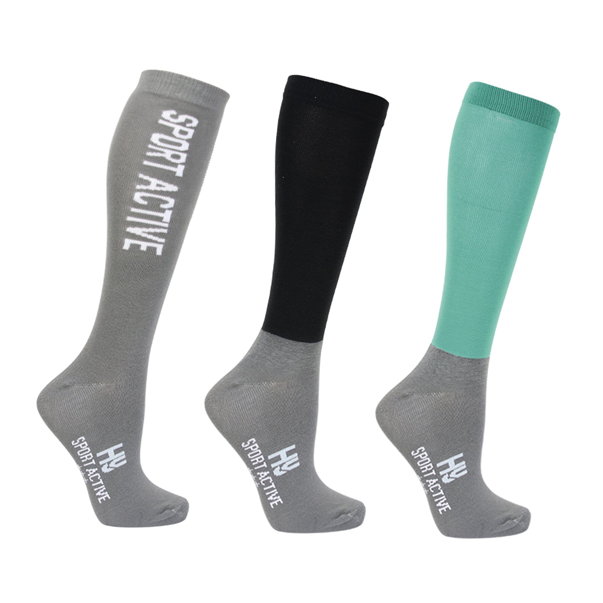 Hy Children's Sport Active Young Rider Riding Socks 3 Pack Reduced