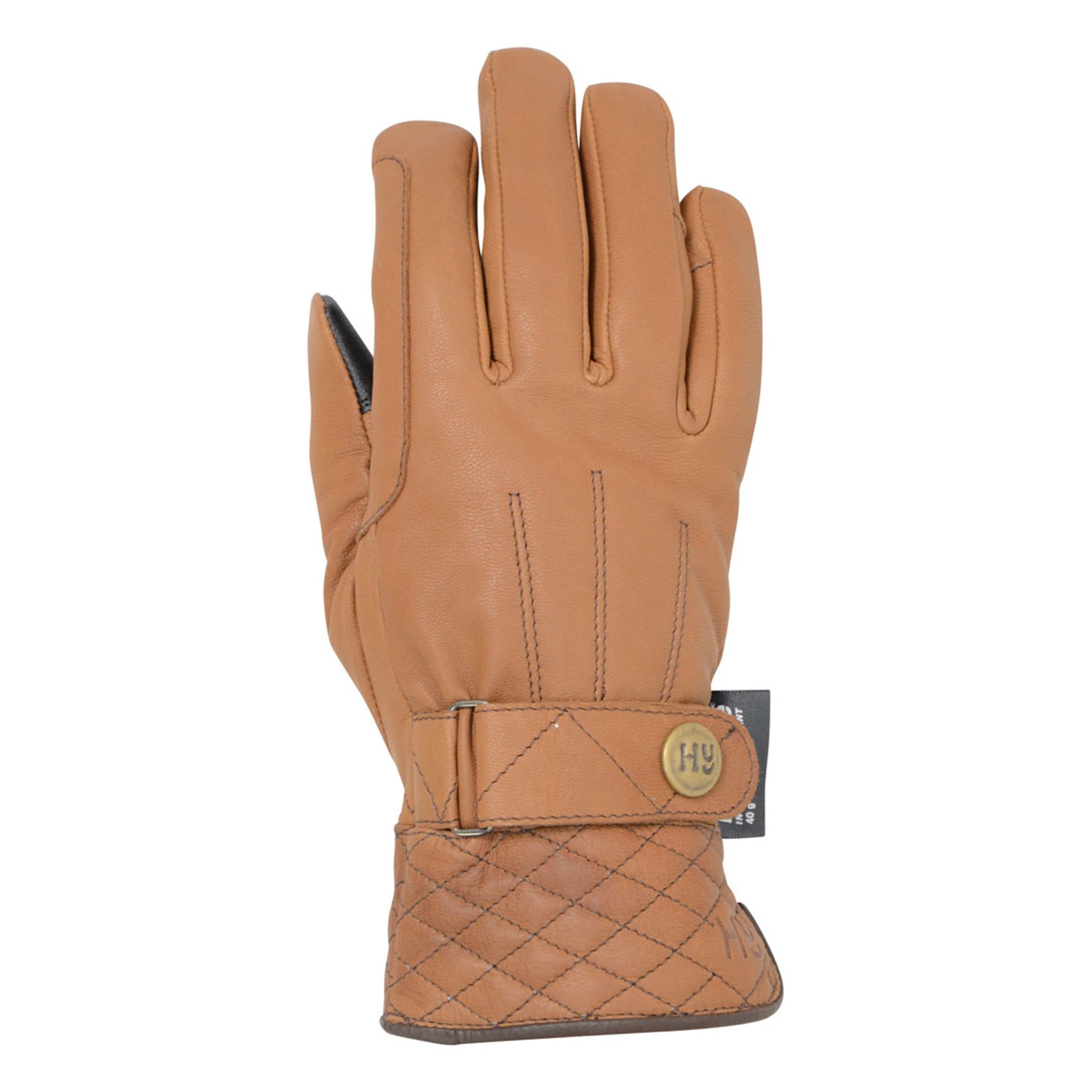 Hy5 Thinsulate Quilted Soft Leather Winter Riding Gloves - 8.5 (XL) · Tan