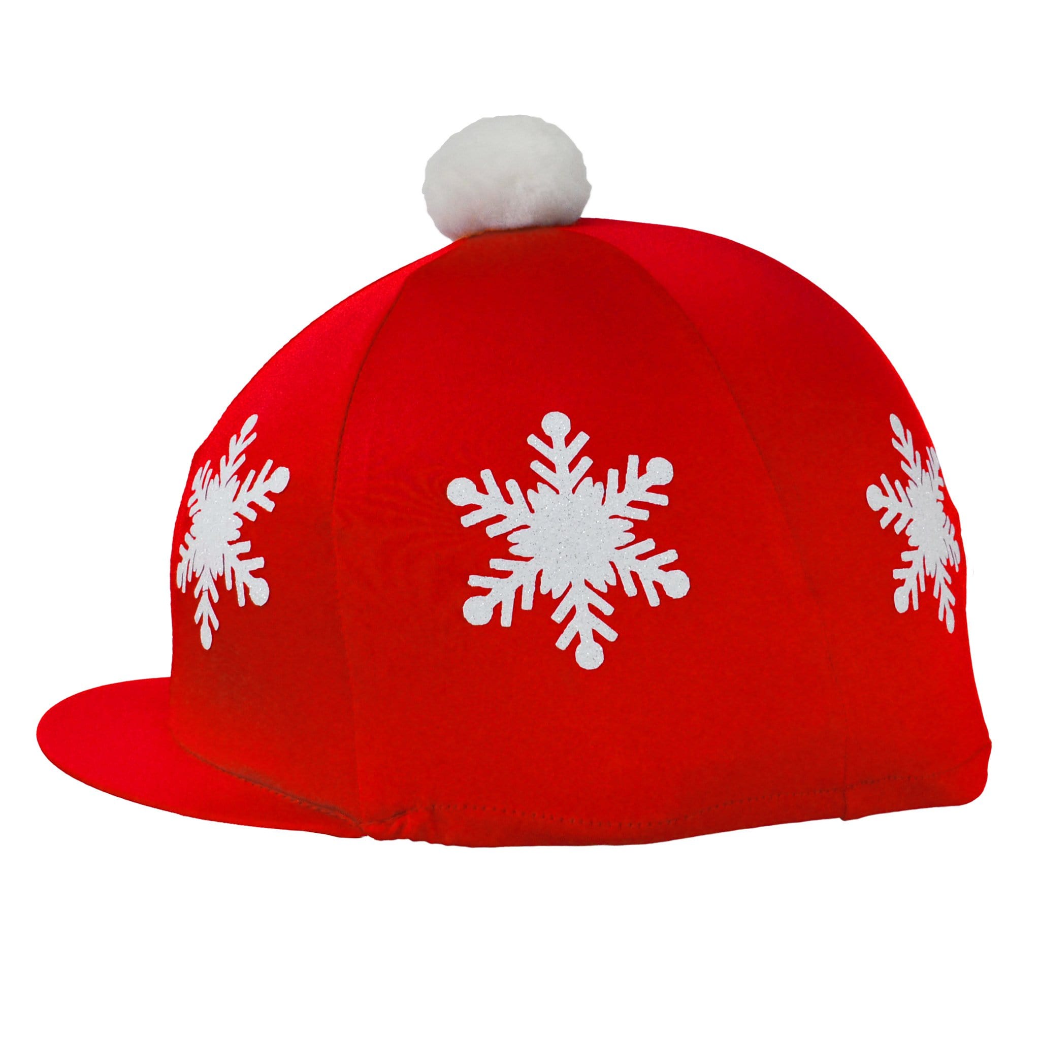 Hyfashion Christmas Snowflake Pom Pom Hat Cover - Red