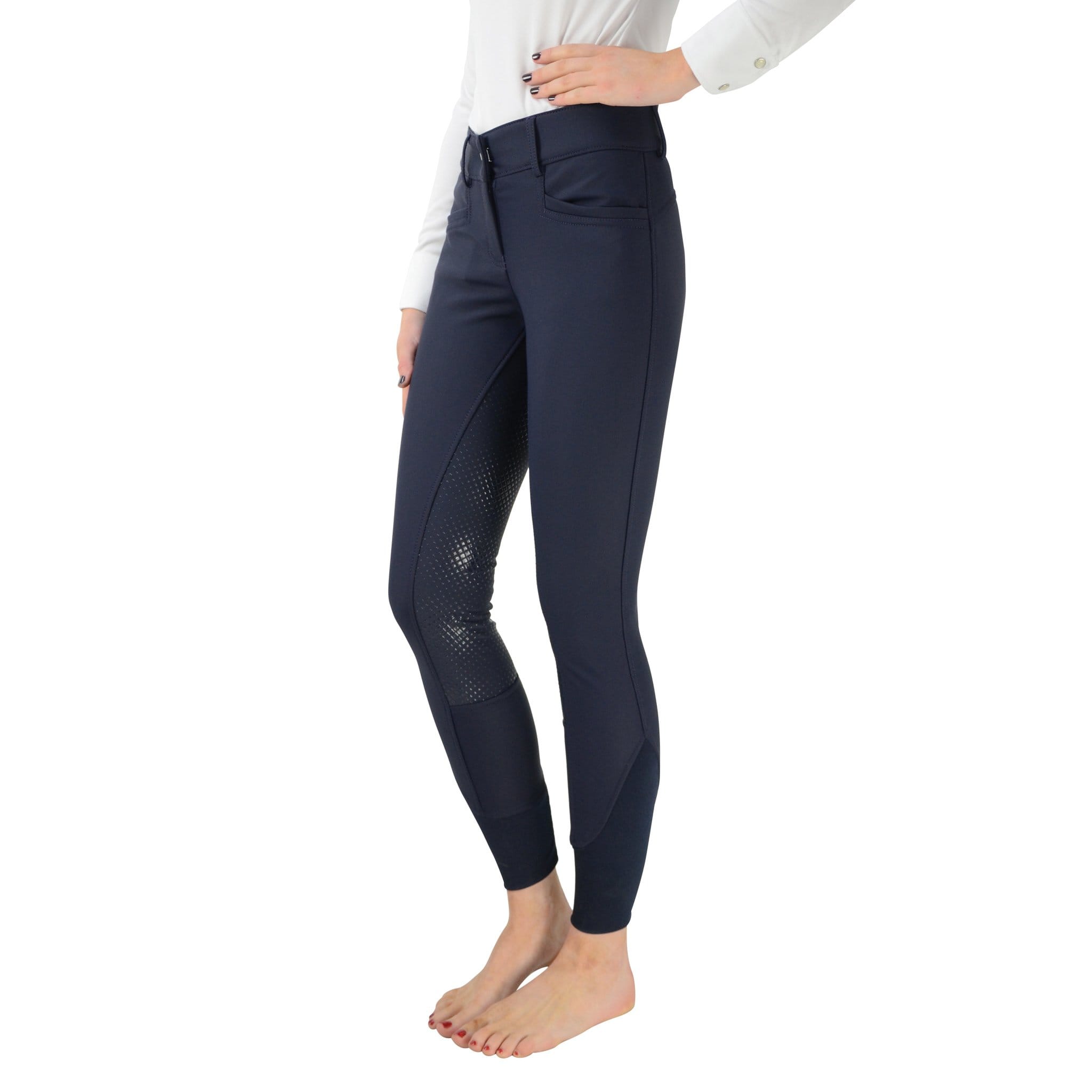 HyPerformance Arctic Softshell Silicone Full Seat Breeches 19560 Navy On Model Front View