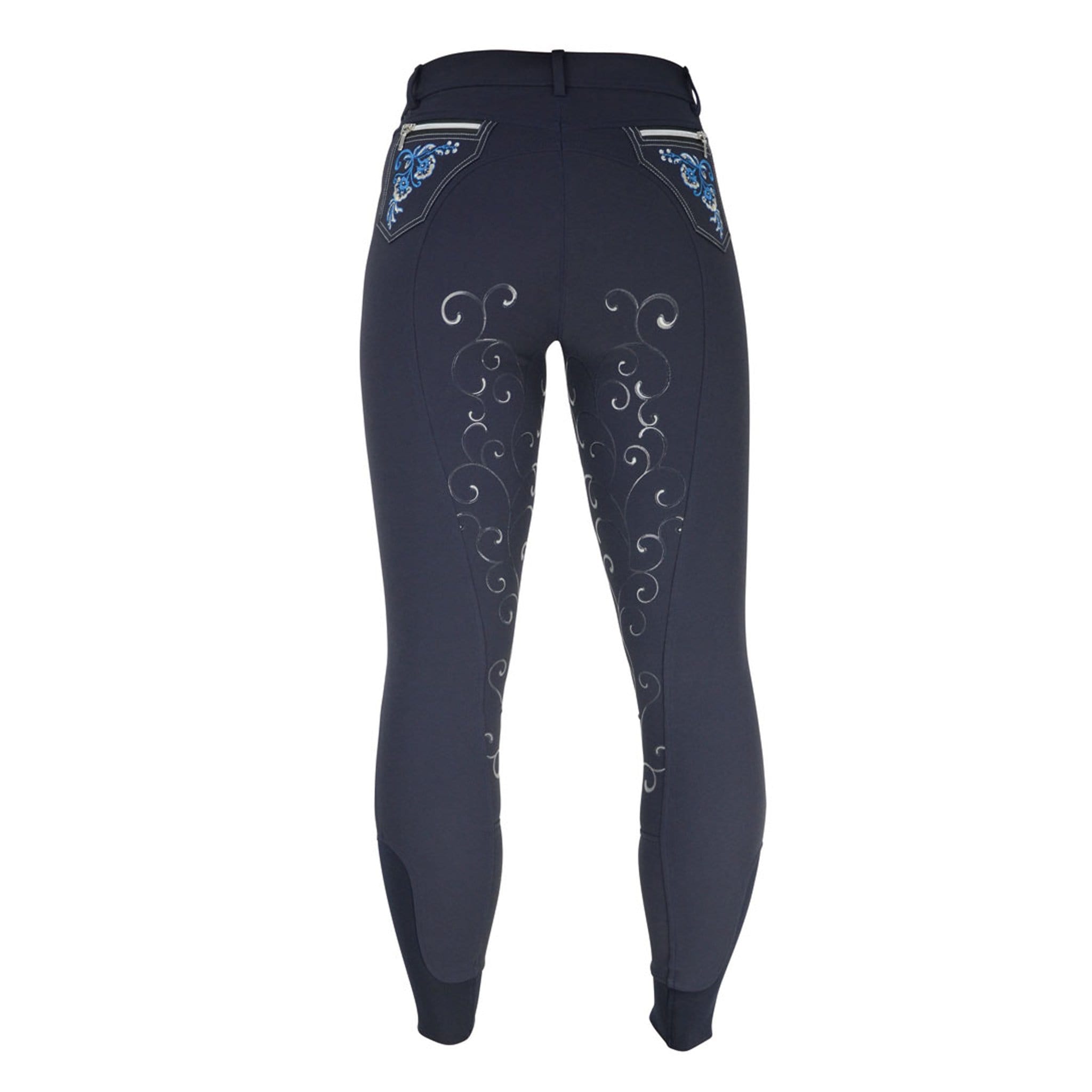 HyPerformance Chester Silicone Full Seat Breeches 11136 Navy Rear