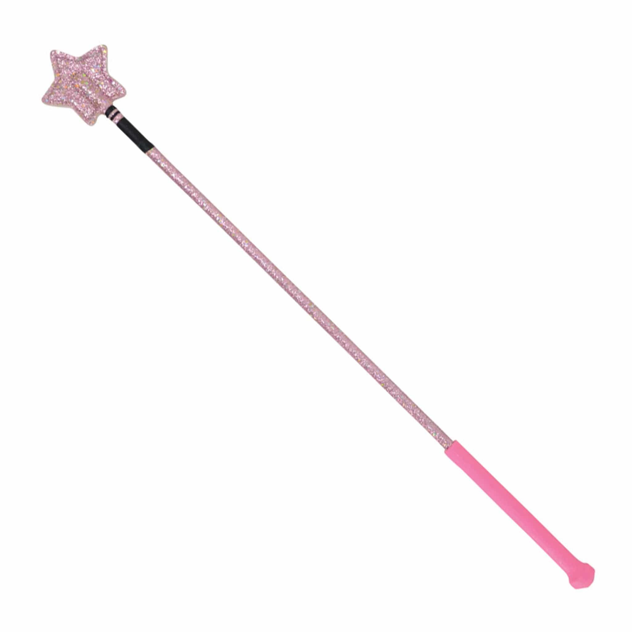 Hyschool Riding Star Whip - Pink Glitter