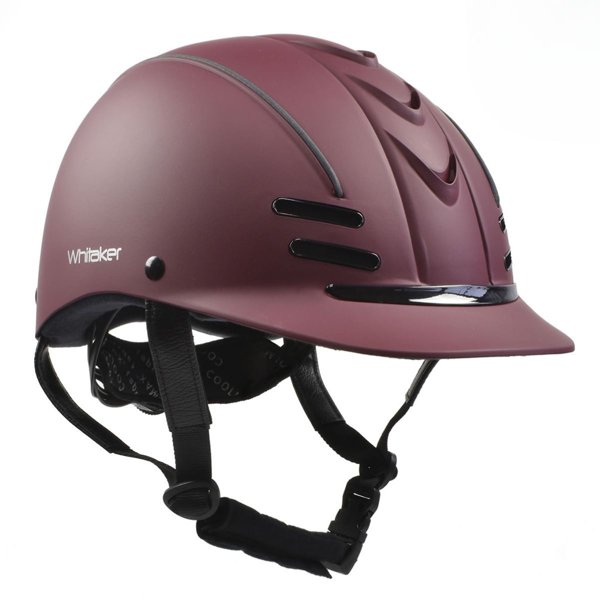 John Whitaker Club Young Rider Helmet - 57cm - 61cm · Burgundy